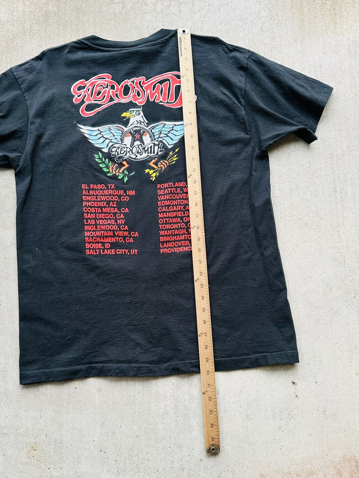 Aerosmith × Giant × Vintage Vintage Aerosmith Band Tee Shirt 90s Giant USA Concert Tour Size US XL / EU 56 / 4 - 8 Thumbnail