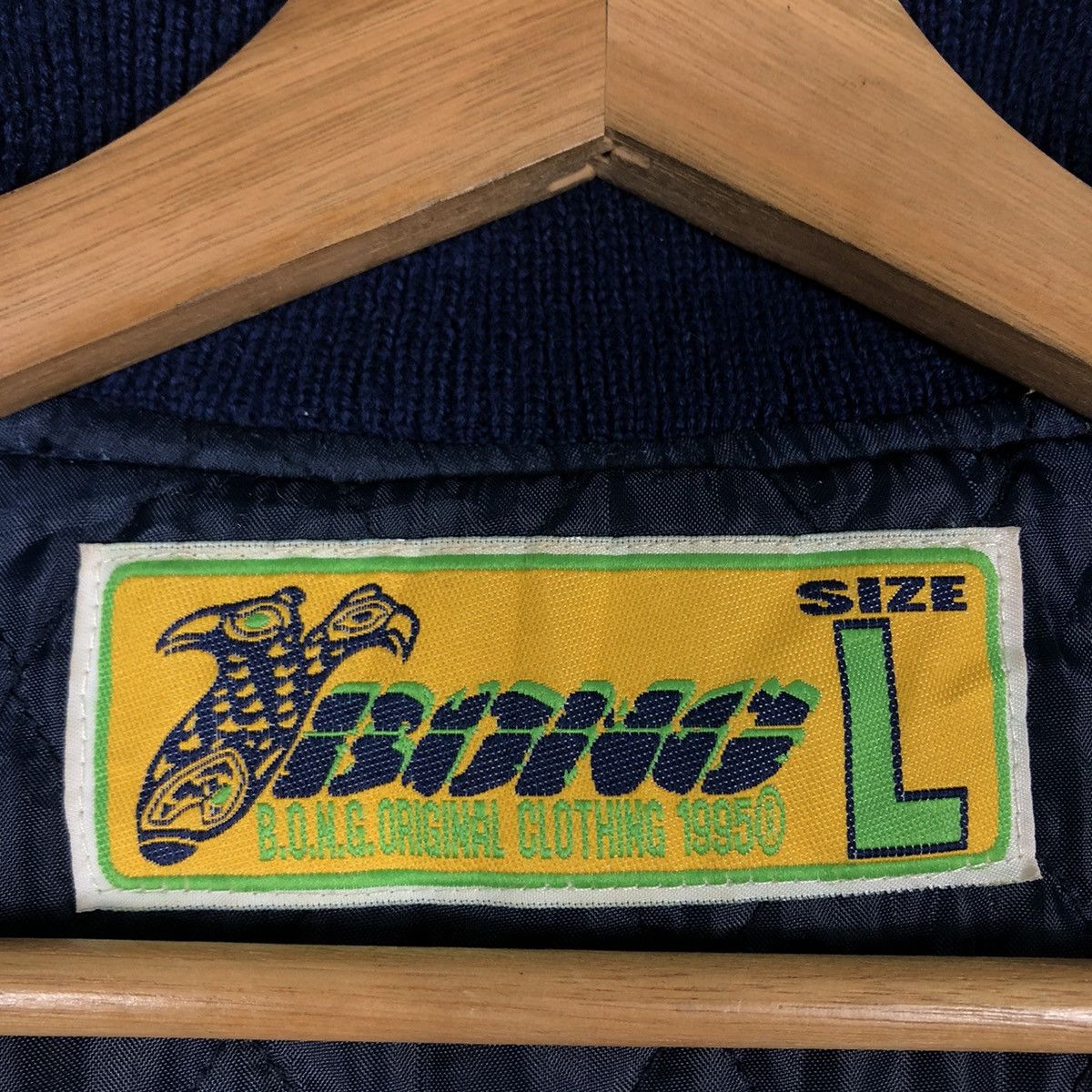 Japanese Brand 🔥90’s Vintage Varsity Jacket Leather Handling Bong Japan Size US L / EU 52-54 / 3 - 15 Thumbnail