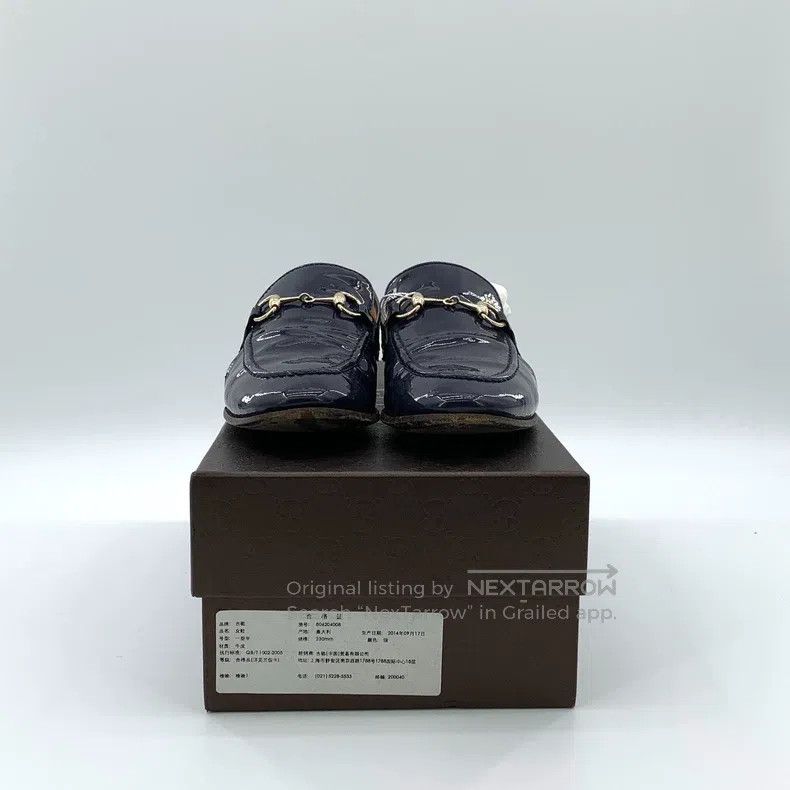 Gucci Gucci Dark blue patent leather sequin horse buckle casual Size US 5 / IT 35 - 8 Thumbnail