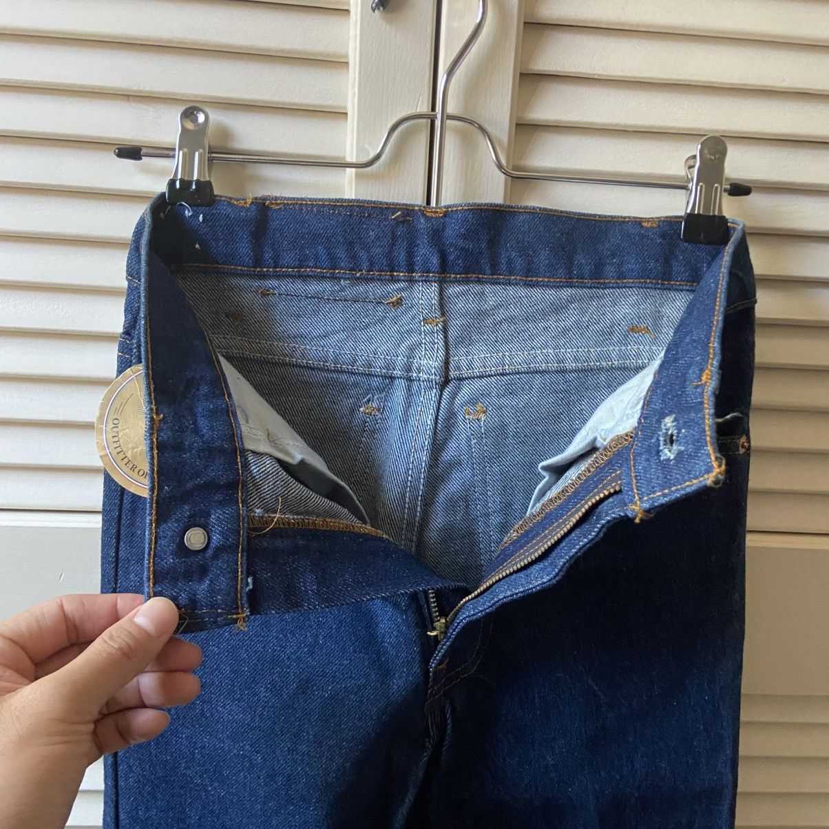 Levi's × Vintage NWT Deadstock 80’s Levi’s Dark Blue Denim Jeans Slim Fit Size US 26 / EU 42 - 8 Thumbnail