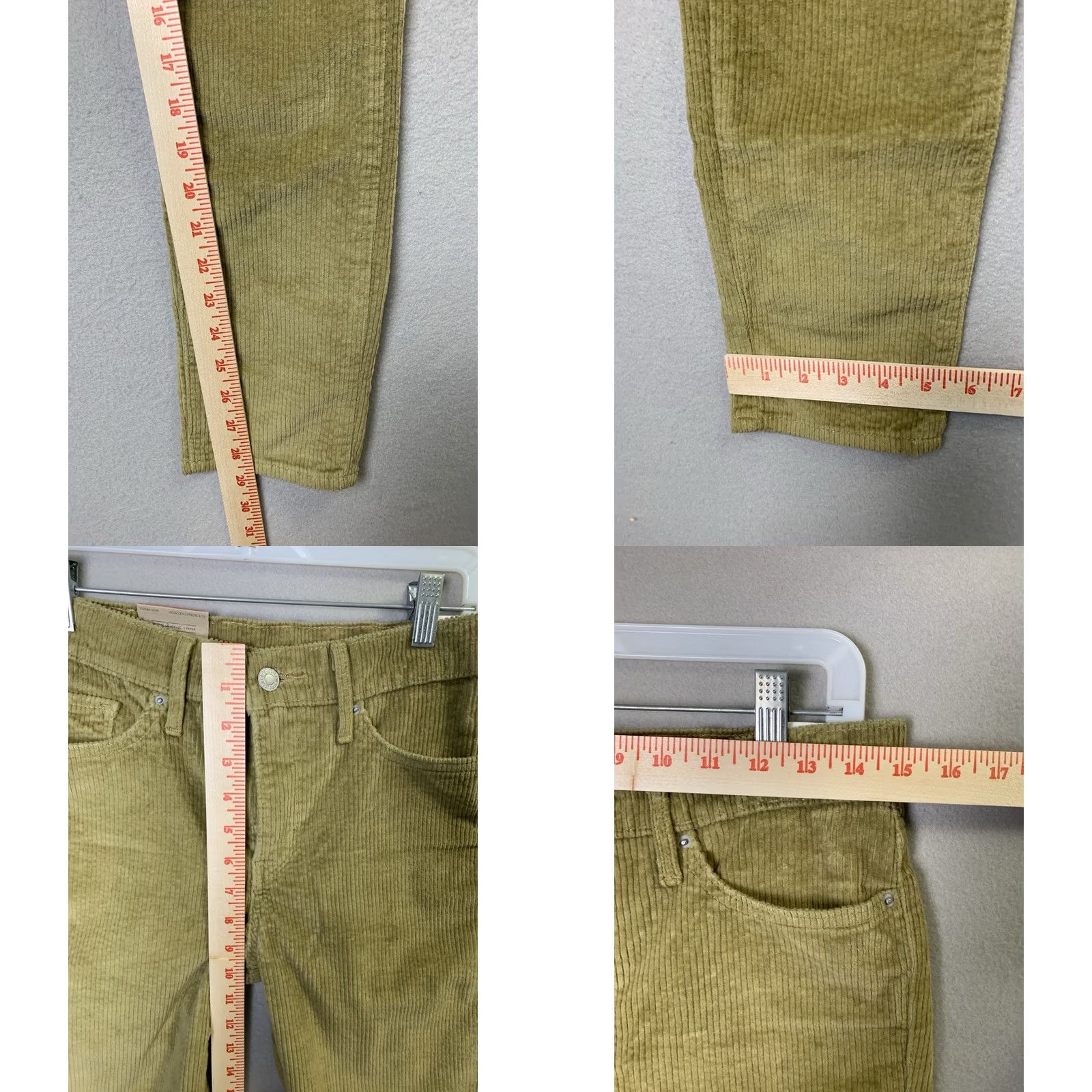 Levi's Levi's 311 Shaping Skinny Corduroy Pants Woman's 29X30 Brown Regular 90s City Hippie Retro Casual Travel Womens Size 29" - 8 Thumbnail