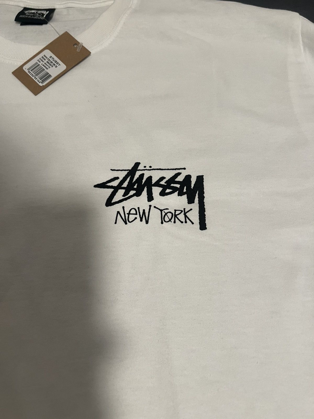 Stussy Stussy New York Exclusive Stock Tee White Size Large Size US L / EU 52-54 / 3 - 4 Thumbnail
