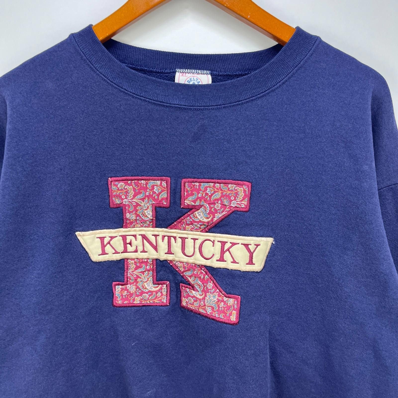 Other Vintage 90s Kentucky University Floral Faded Sweatshirt XL Size ONE SIZE - 2 Thumbnail