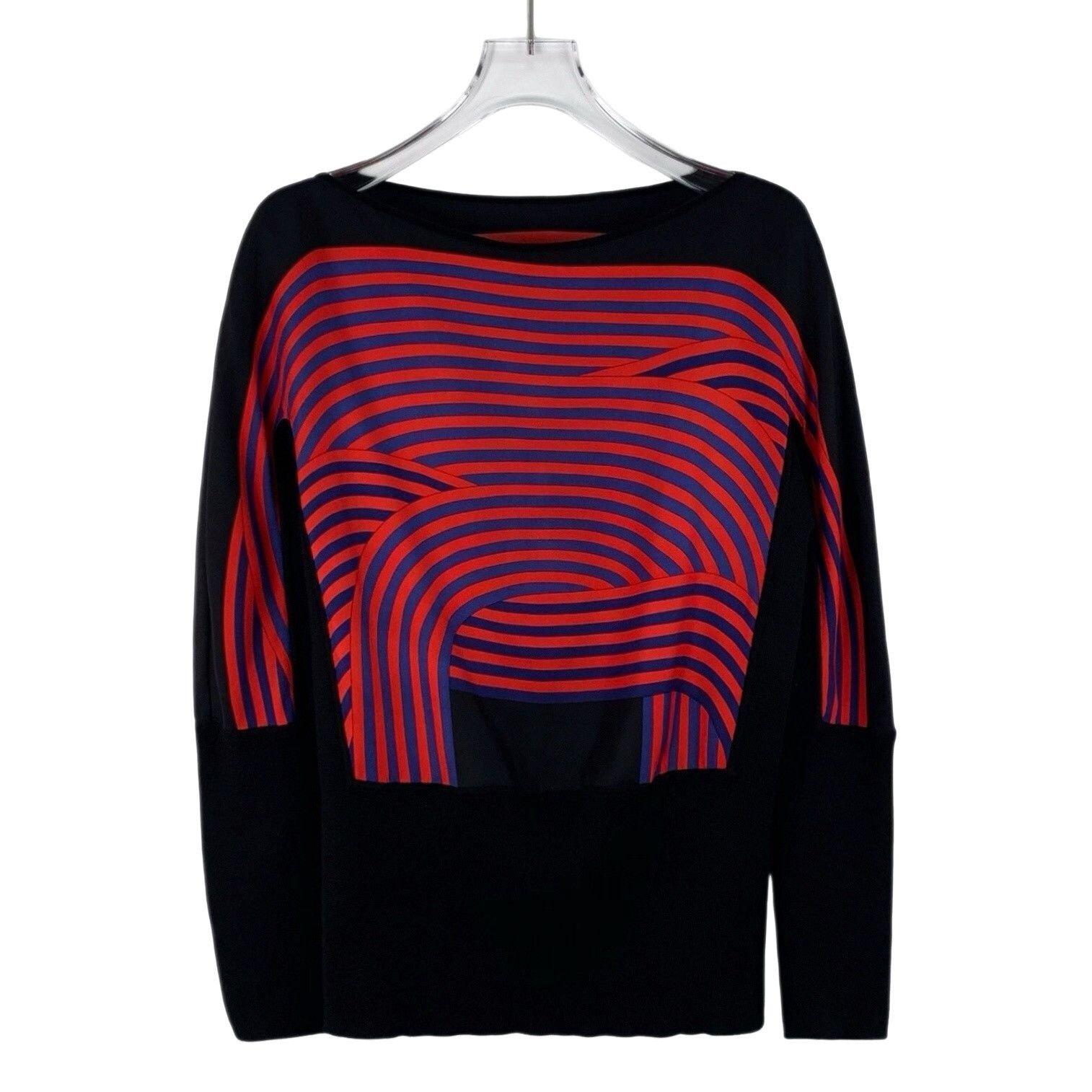 Hermes Hermes Striped Boat Neck Cashmere Silk Sweater 36 Size XS / US 0-2 / IT 36-38 - 1 Thumbnail