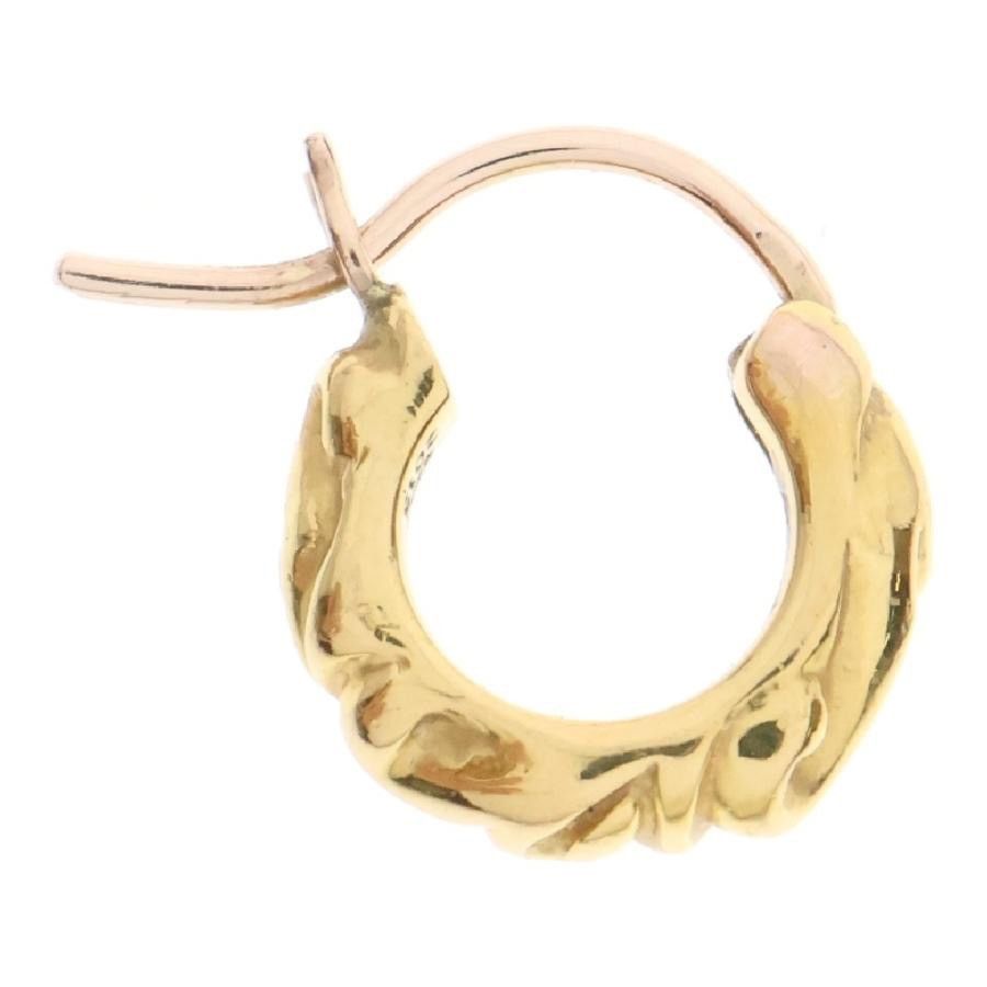 Chrome Hearts Chrome Hearts 22K Gold Tiny Scroll Hoop Earring Size ONE SIZE - 2 Thumbnail
