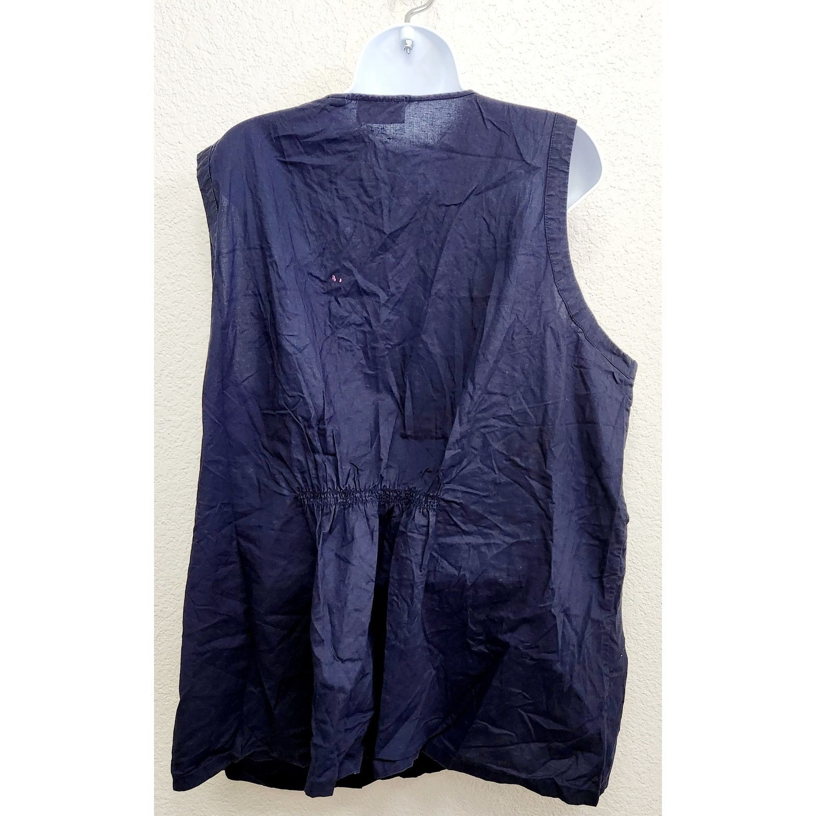 Other St John's Bay Navy Blue Sleeveless V Neck Top 3X Plus Size 3XL / US 20-22 - 3 Thumbnail