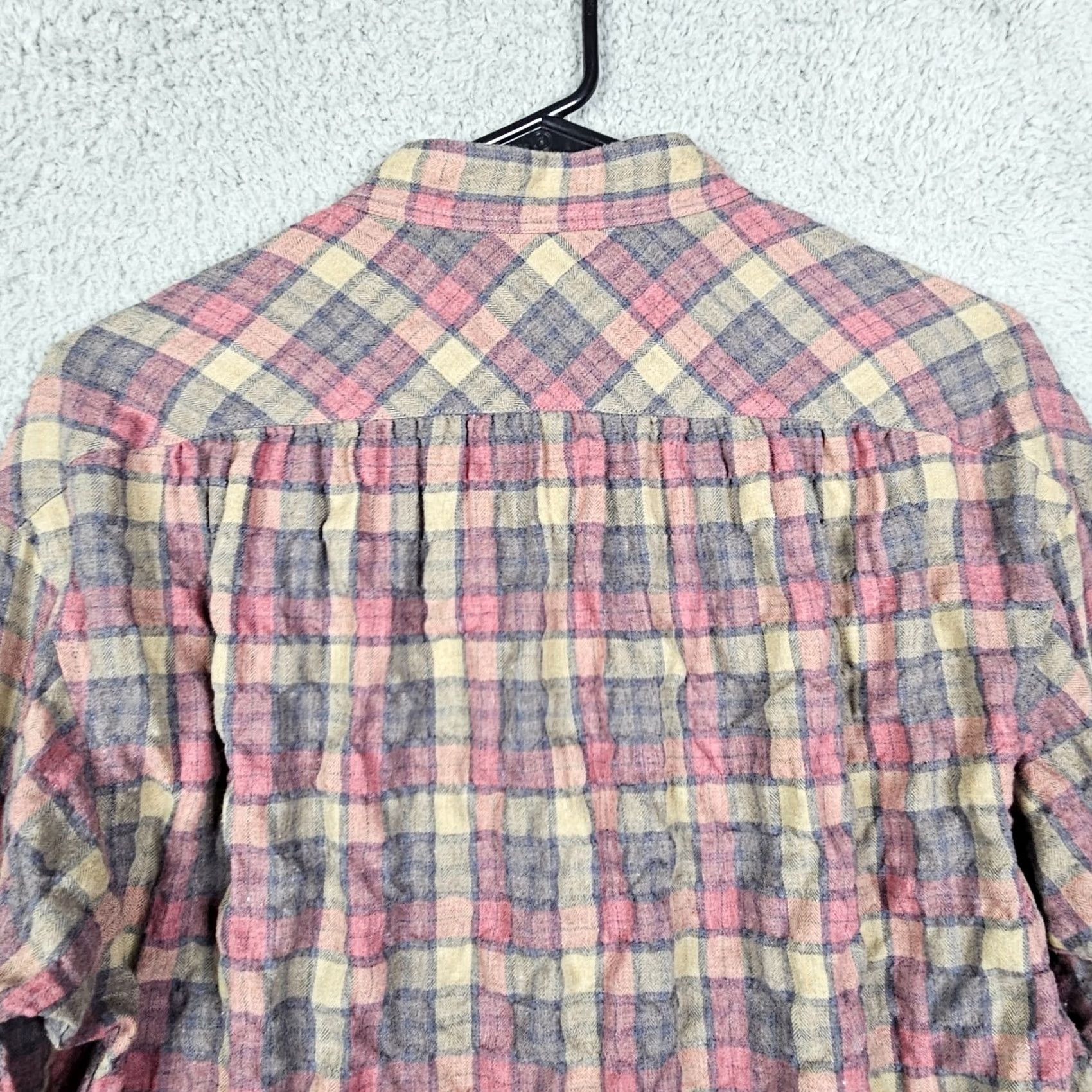 CLOSED Closed Women’s plaid check Button Up Shirt M Casual Multicolor Cotton Polyester Long Sleeve Regular Adults Womens Size M / US 6-8 / IT 42-44 - 5 Thumbnail
