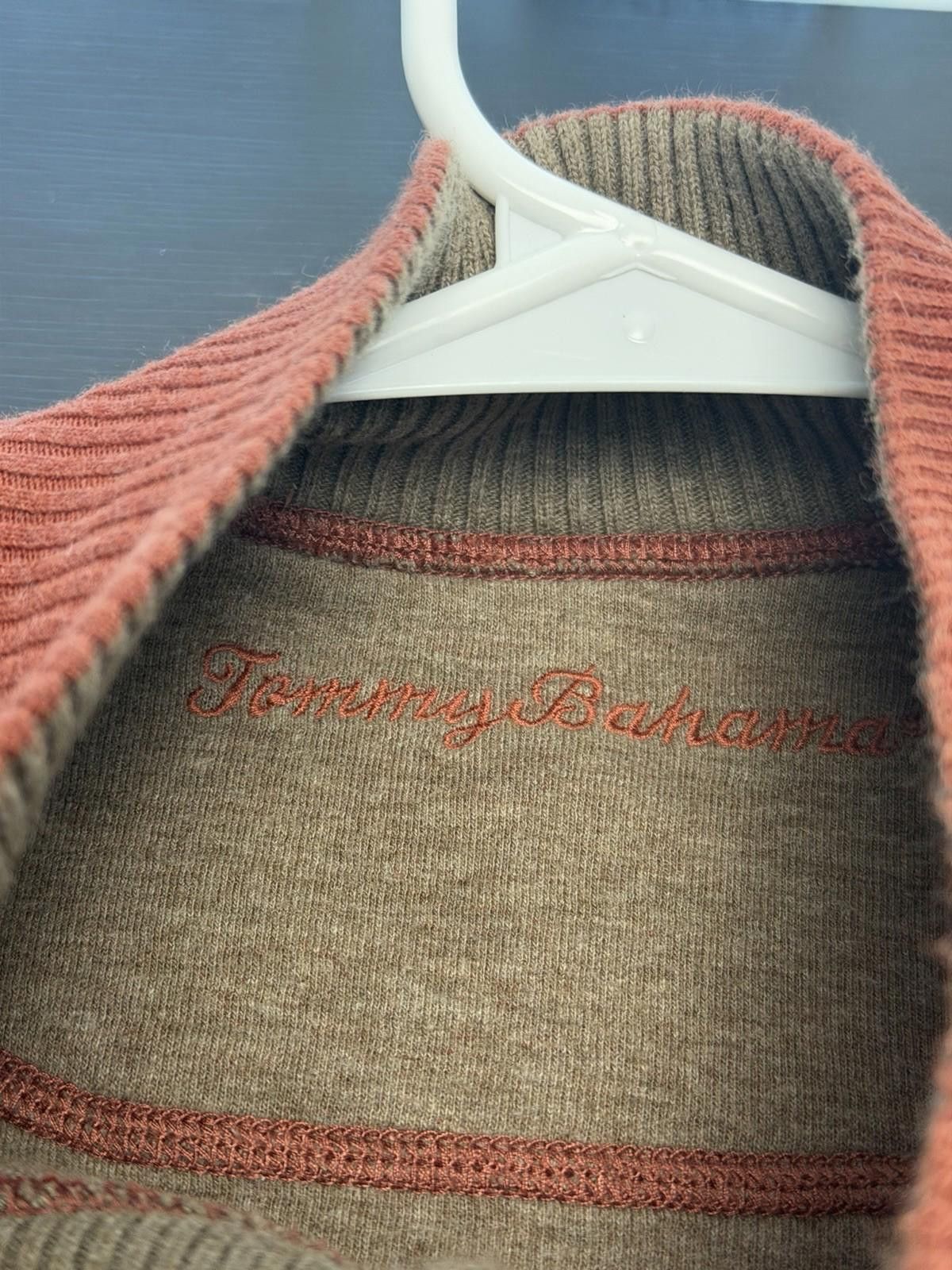 Tommy Bahama Tommy Bahama Sweater Mens XL Red Quarter Zip Pullover Cotton Size US XL / EU 56 / 4 - 7 Thumbnail