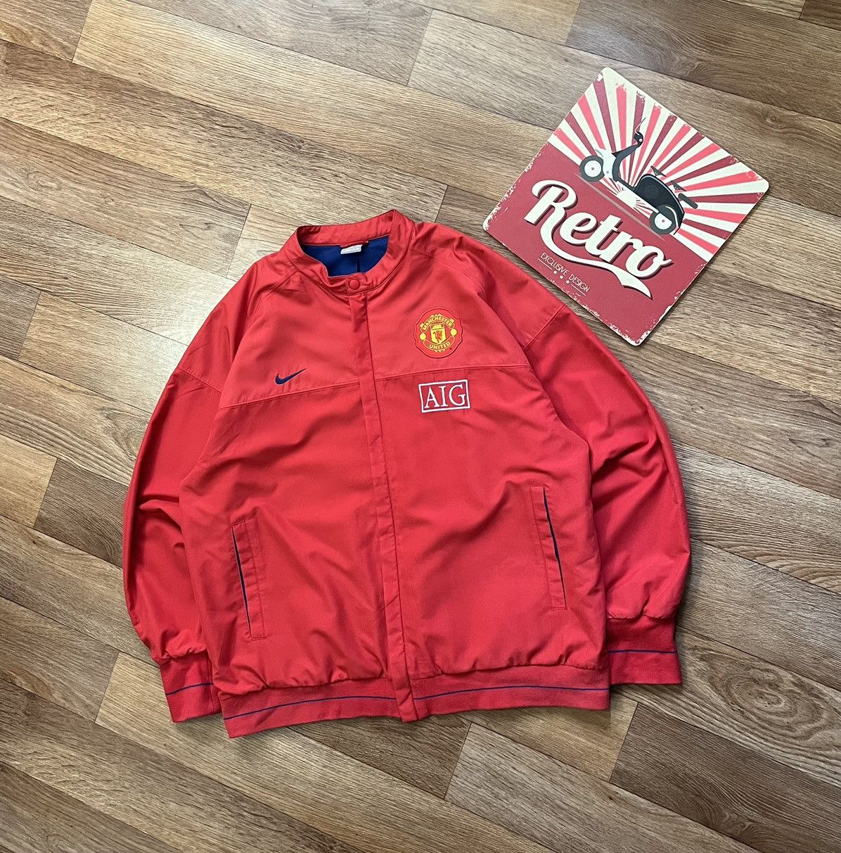 Nike Vintage Nike Manchester United 2008-2009 Training Jacket Size US XXL / EU 58 / 5 - 2 Thumbnail