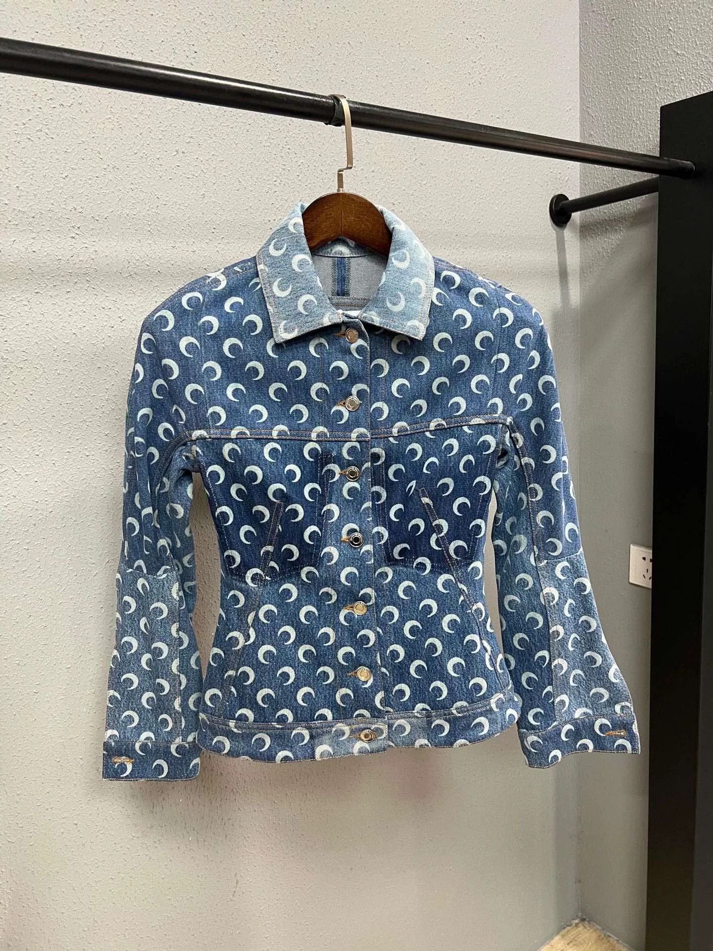 Marine Serre Marine Serre Washed Denim Jacket Size S / US 4 / IT 40 - 1 Thumbnail