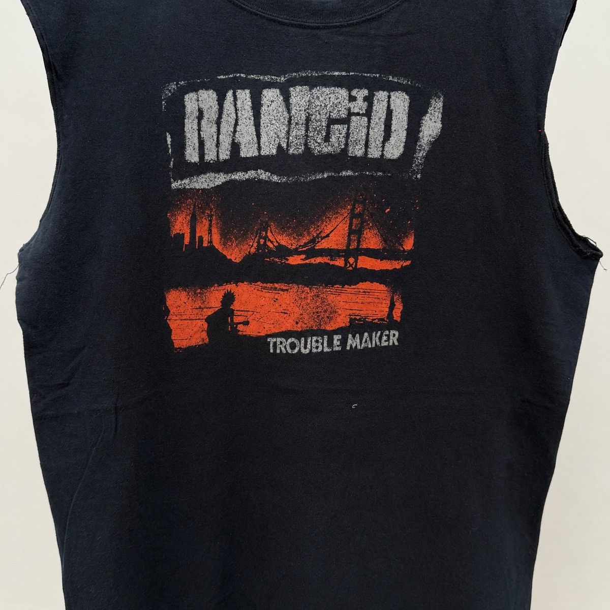 Band Tees Rancid Trouble Maker Tour 2017 Cut-Off Sleeveless Size US L / EU 52-54 / 3 - 3 Thumbnail