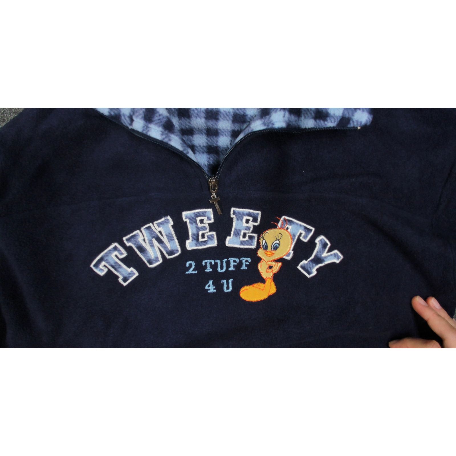 Vintage Vintage 2002 Jerry Leigh Tweety Boxy Fleece Quarter Zip Size S / US 4 / IT 40 - 10 Thumbnail