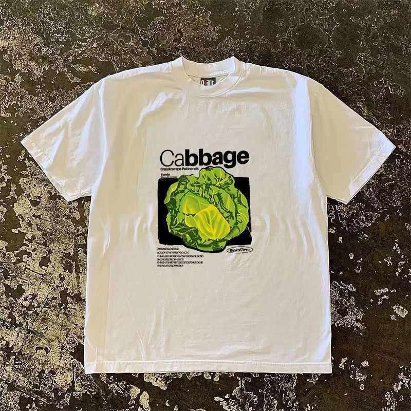 Japanese Brand × Vintage Vegetable pattern street washed retro loose tee Size US M / EU 48-50 / 2 - 1 Thumbnail