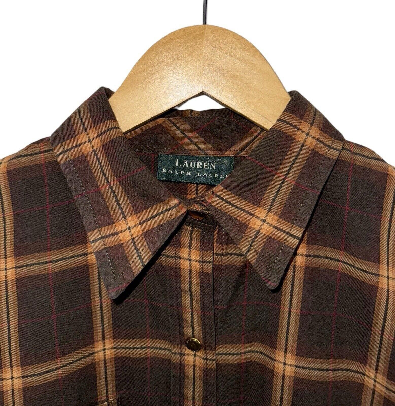 Lauren Ralph Lauren Lauren Ralph Lauren Plaid Western Gold Snap Button Womens XL Size XL / US 12-14 / IT 48-50 - 3 Thumbnail