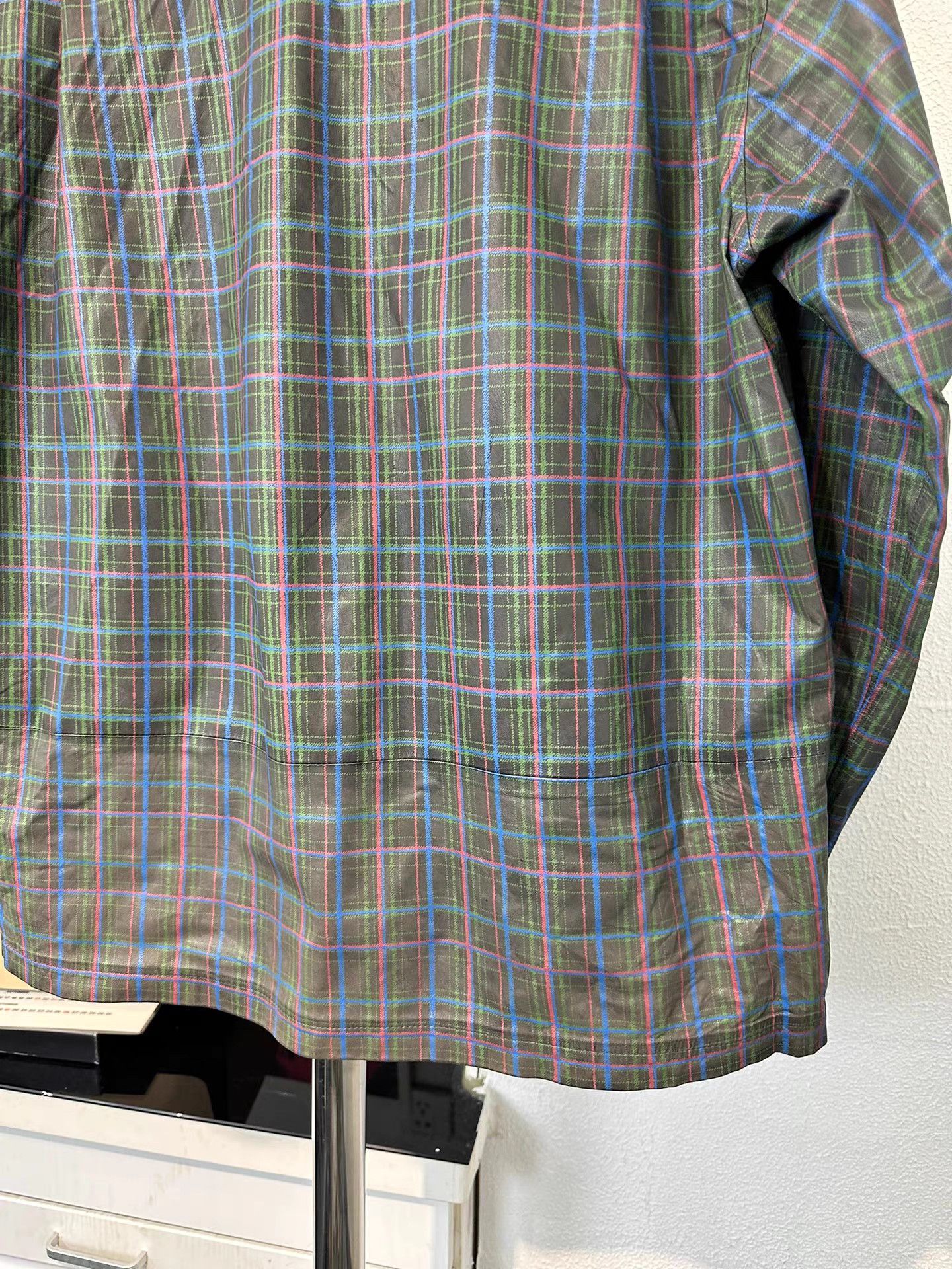 Comme des Garcons Homme CDG Homme Leather Plaid Shirt Jacket K20 Size US M / EU 48-50 / 2 - 5 Thumbnail