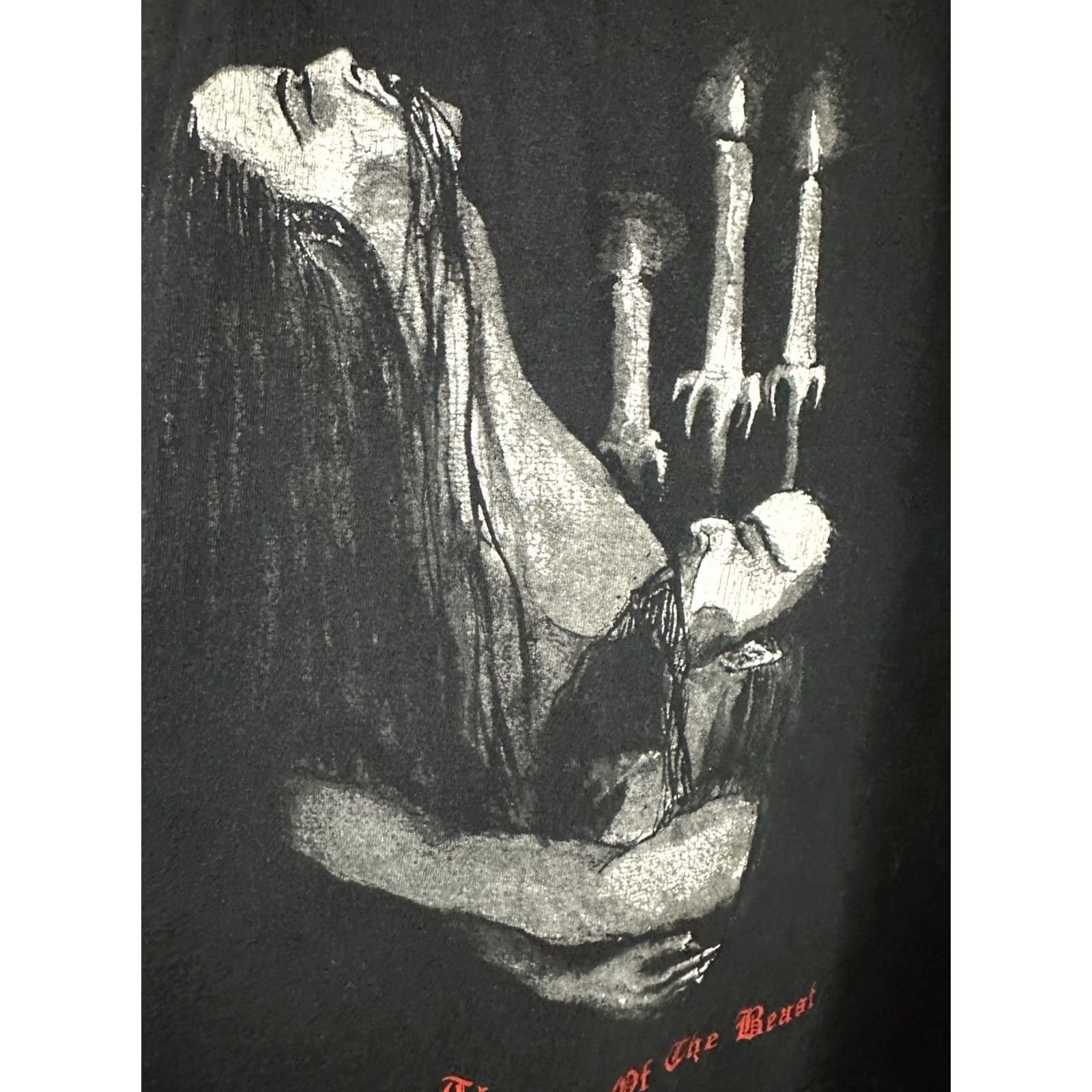 Fruit Of The Loom VTG Black Funeral Grim Medieval Vampiric Black Metal Long Sleeve Band T-Shirt S Mens Size US S / EU 44-46 / 1 - 4 Thumbnail