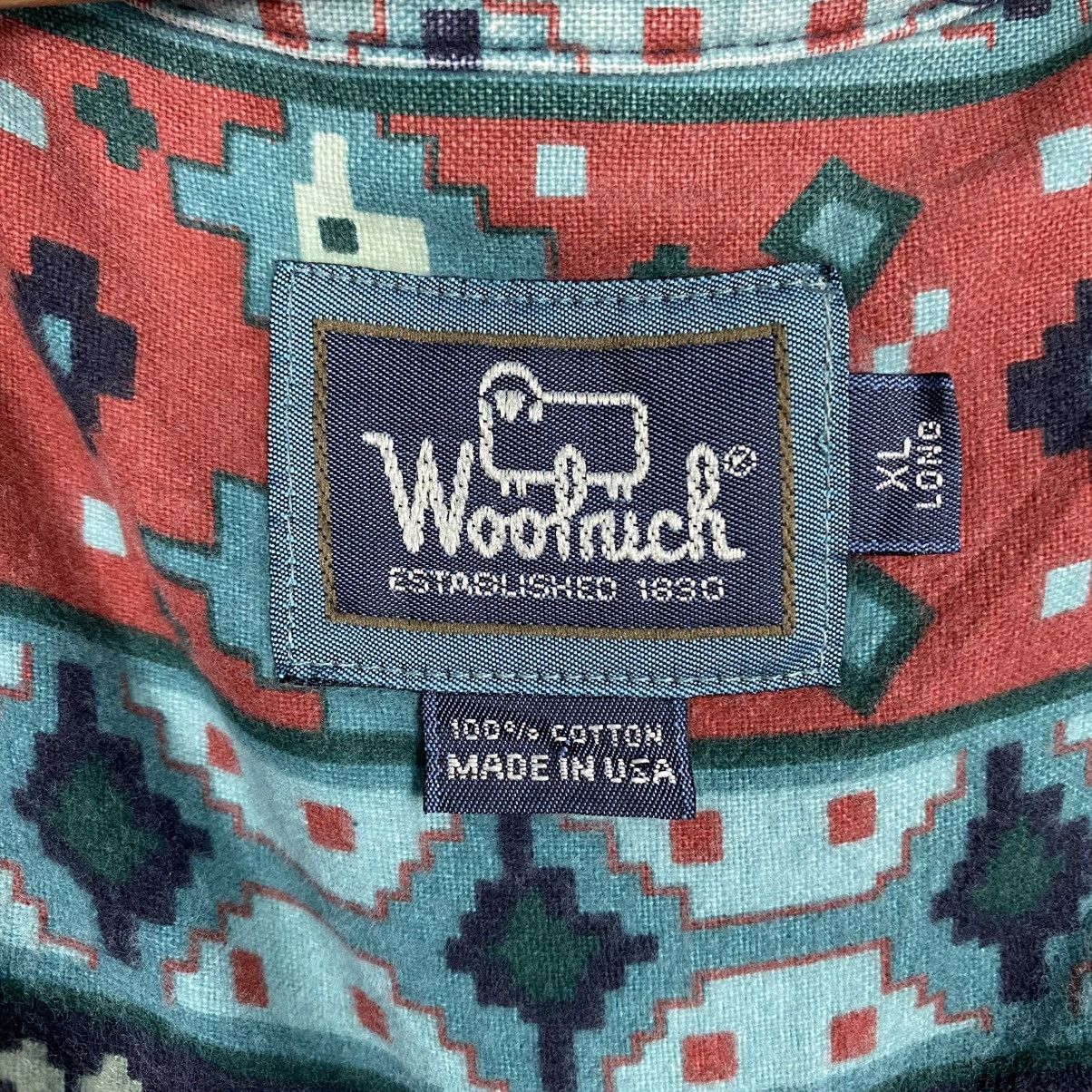 Woolrich Woolen Mills 🔥VINTAGE SHIRT JACKET BUTTON NAVAJO AZTEC WOOLRICH USA Size US XL / EU 56 / 4 - 19 Thumbnail