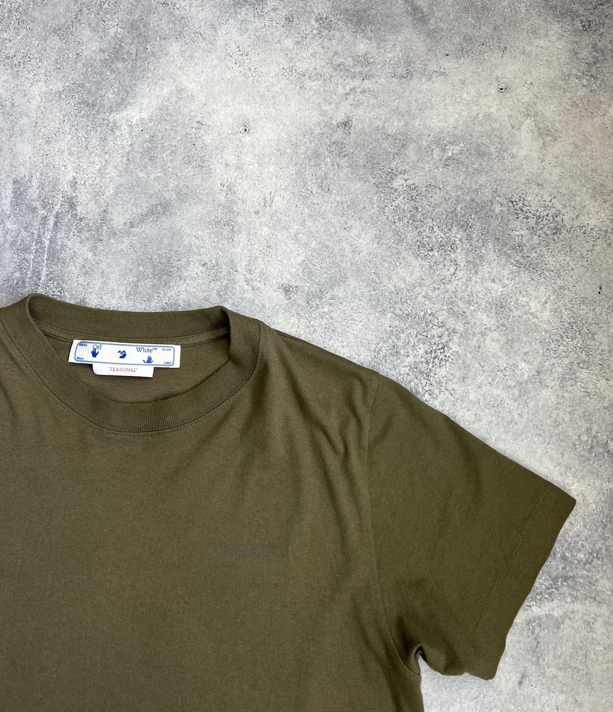 Off-White Off-white diagonal tab army green tee Size US S / EU 44-46 / 1 - 2 Thumbnail