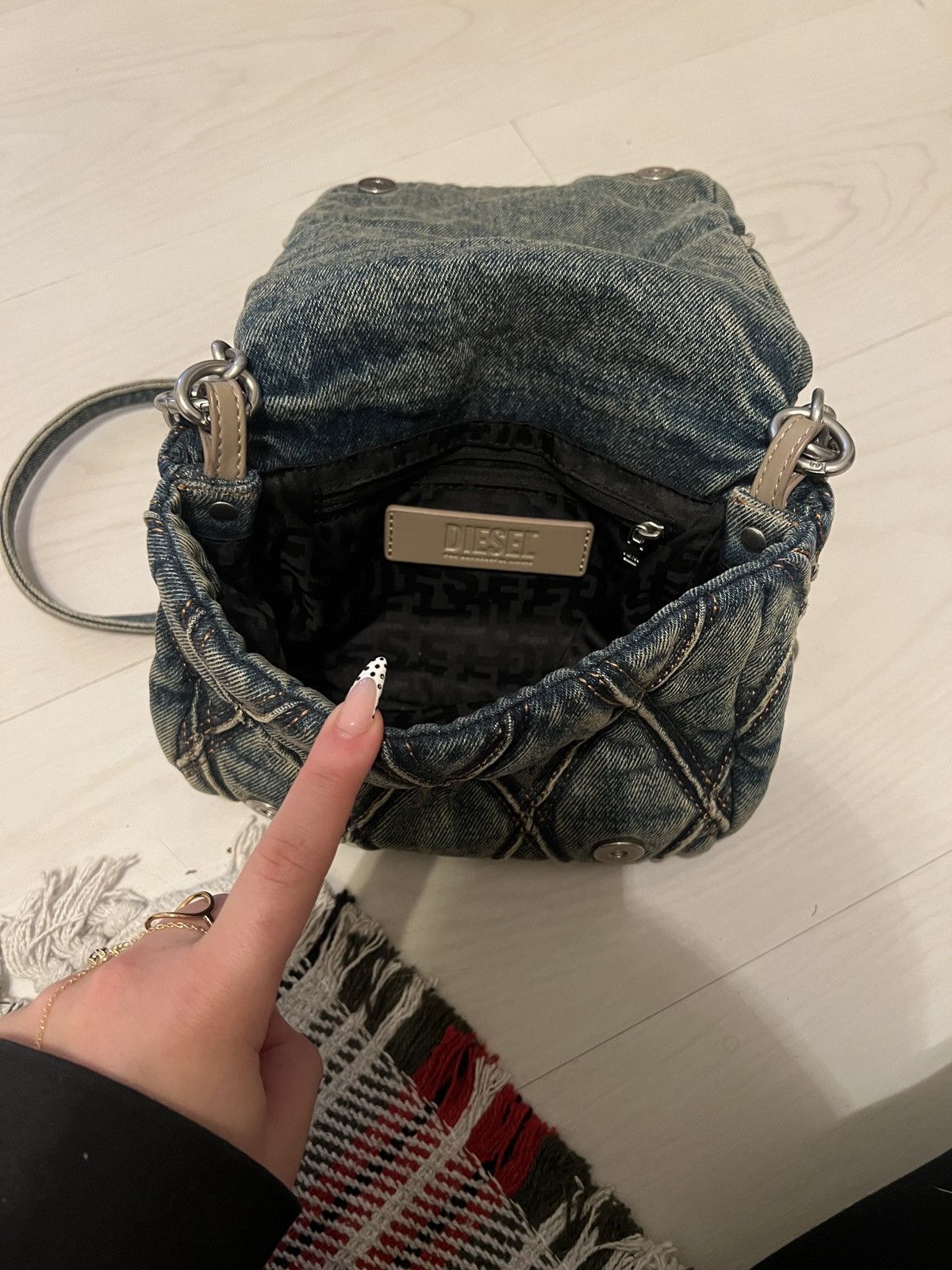 Diesel Diesel quilted denim bag Size ONE SIZE - 2 Thumbnail