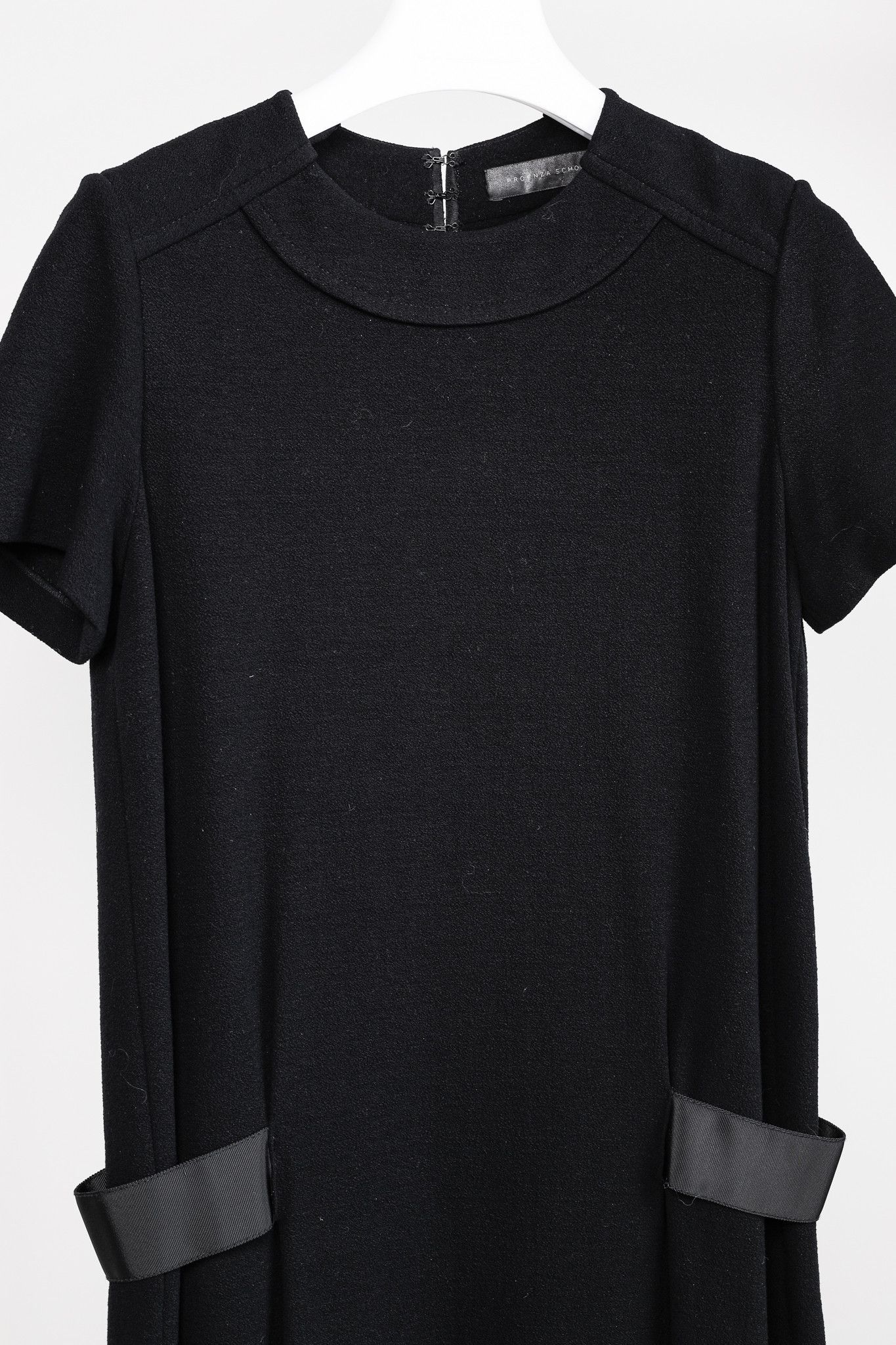 Proenza Schouler Proenza Schouler Black Knit Short-Sleeve Mini Dress Size M / US 6-8 / IT 42-44 - 3 Thumbnail
