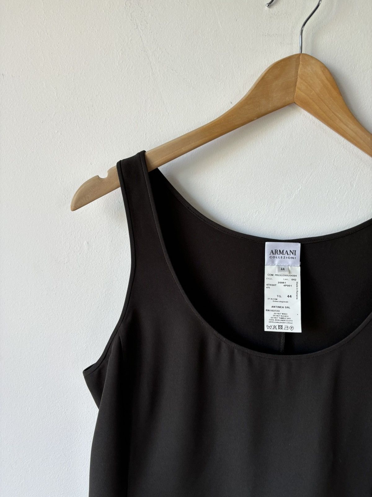 Armani Collezioni Vintage 90s Armani Collezioni Silk Blend Gray Tank Top Size M / US 6-8 / IT 42-44 - 6 Thumbnail