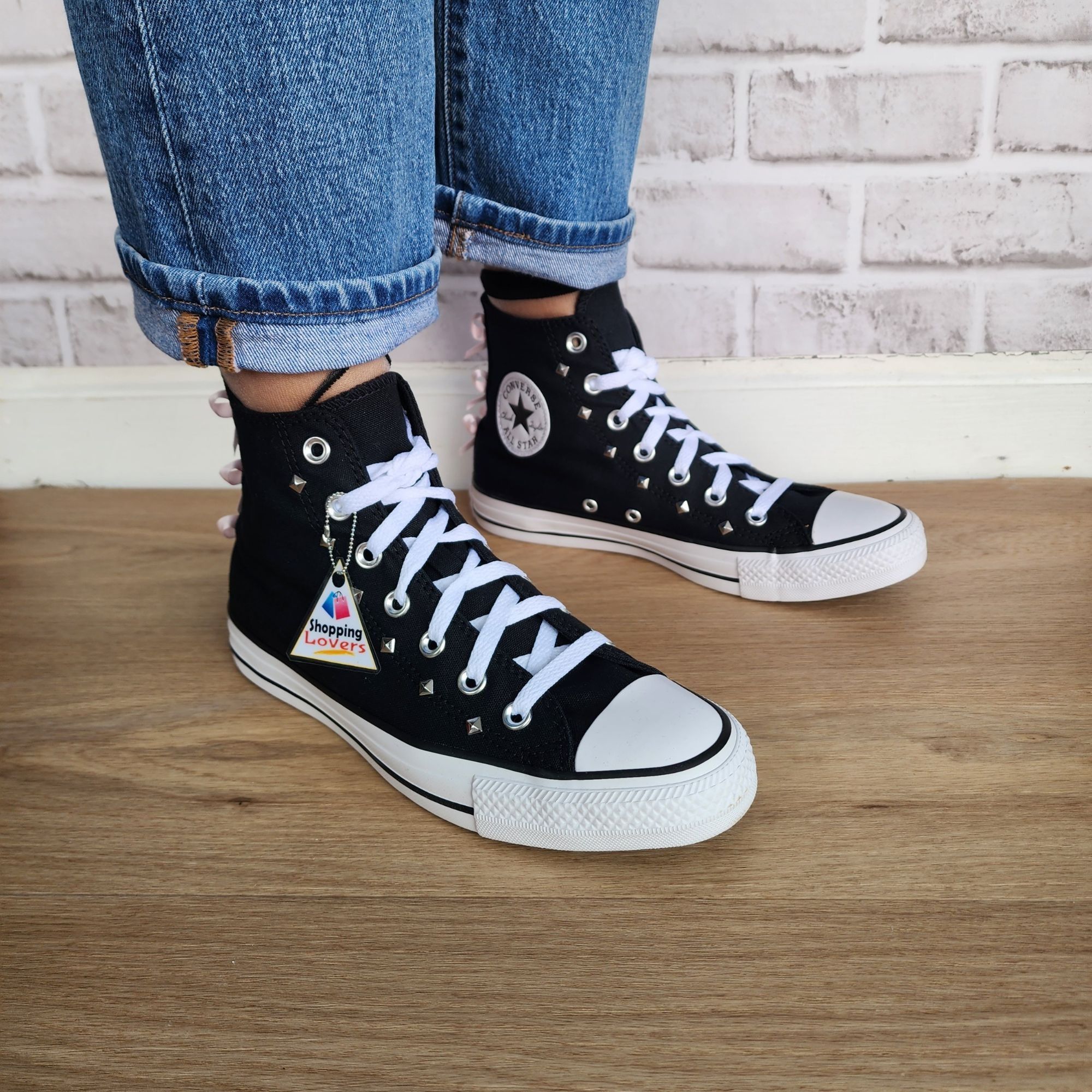 Converse ⭐Converse Chuck Taylor Bows & Studs 12 Womens Shoes Sneakers Size US 12 / IT 42 - 3 Thumbnail