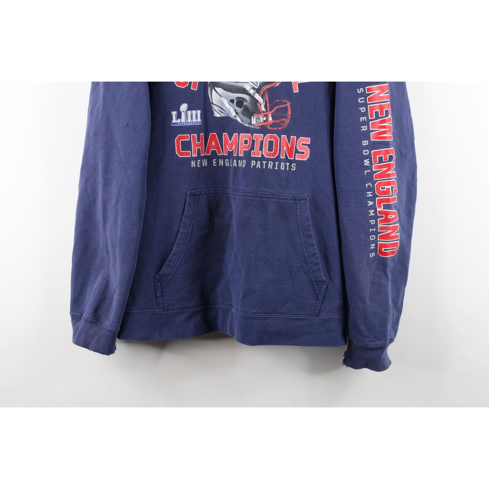 Vintage Fanatics Super Bowl LIII New England Patriots Hoodie Size US XL / EU 56 / 4 - 3 Thumbnail