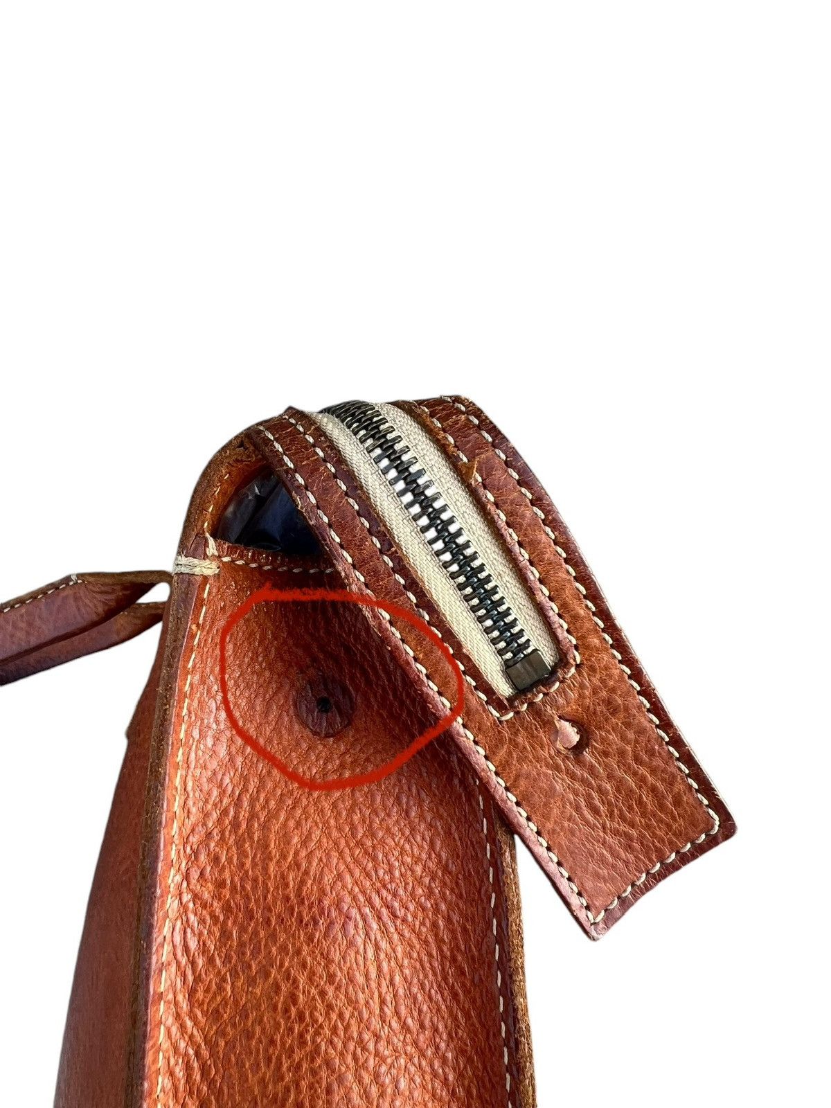 Leather dan Genten Japan Distress Muddy Patina Leather Bag Handle Size ONE SIZE - 16 Thumbnail