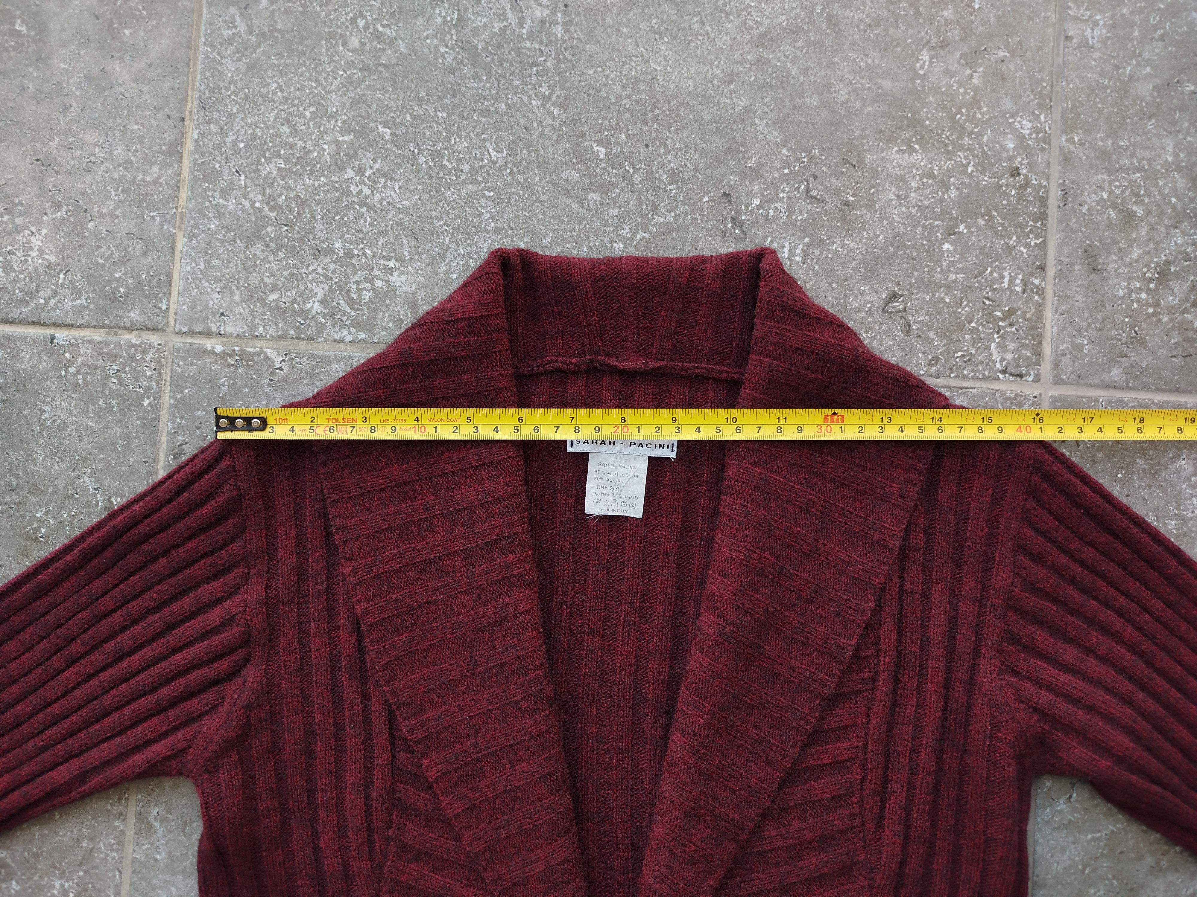 Sarah Pacini Cardigan Wrap Belted Knit Wool Blend One Size Size ONE SIZE - 8 Thumbnail