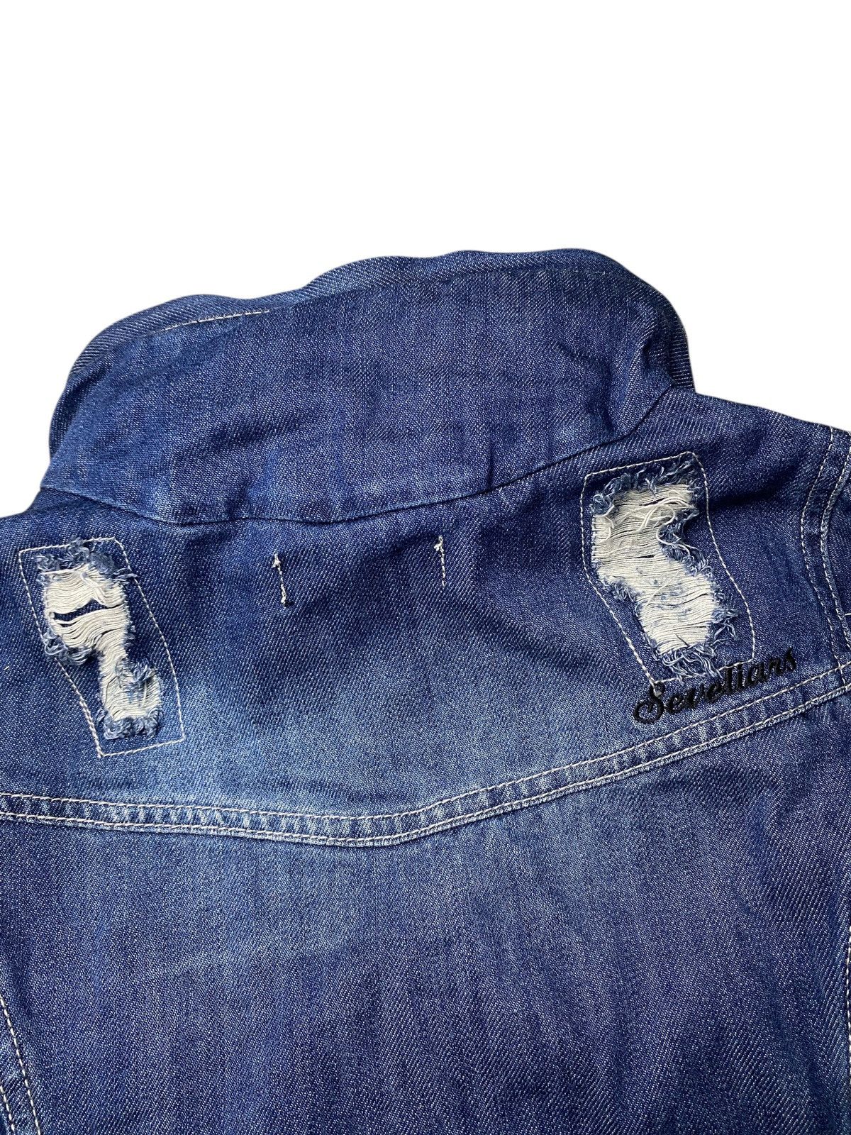 If Six Was Nine 2000's Backs Sevelians Bono Poem Denim Jacket Size US S / EU 44-46 / 1 - 8 Thumbnail