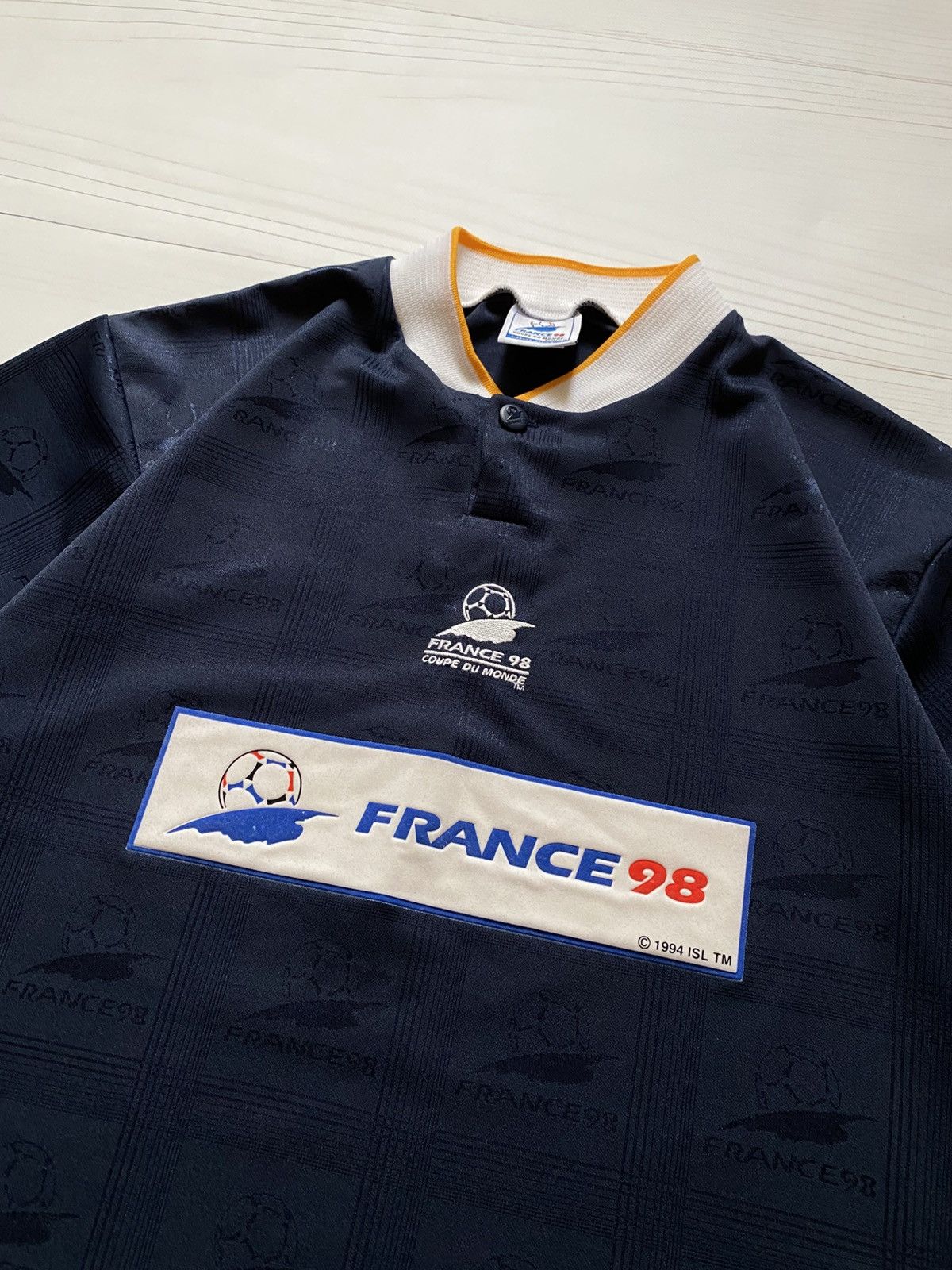 Vintage Vintage France 98 1994 World Cup football soccer jersey Size US M / EU 48-50 / 2 - 6 Thumbnail