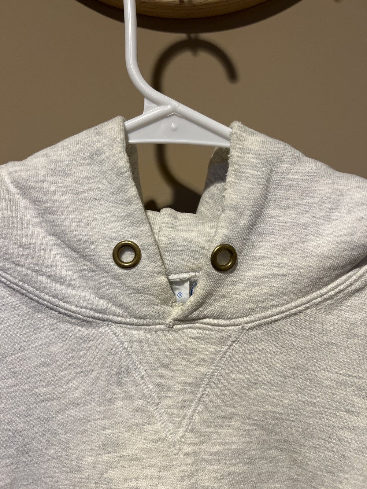 Champion Vintage Champion Grey Blank Spellout Hoodie 1990s Size US XL / EU 56 / 4 - 5 Thumbnail