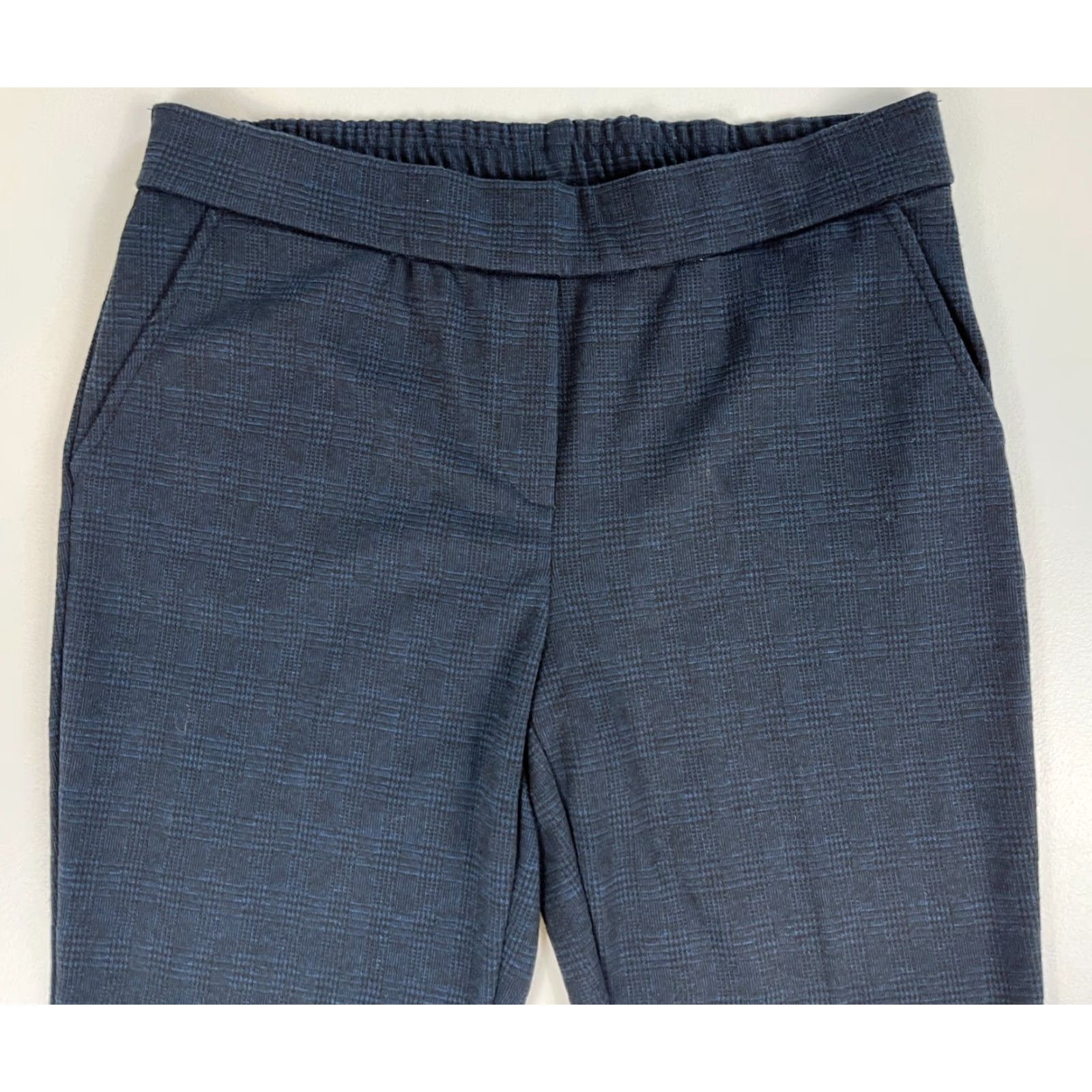 Vintage Jake*s Women’s Check Pants NWT Navy 40 Regular Elastic Waist Pleated Straight Inseam 28 in XS-XXL Compatible Size 27" / US 4 / IT 40 - 6 Thumbnail
