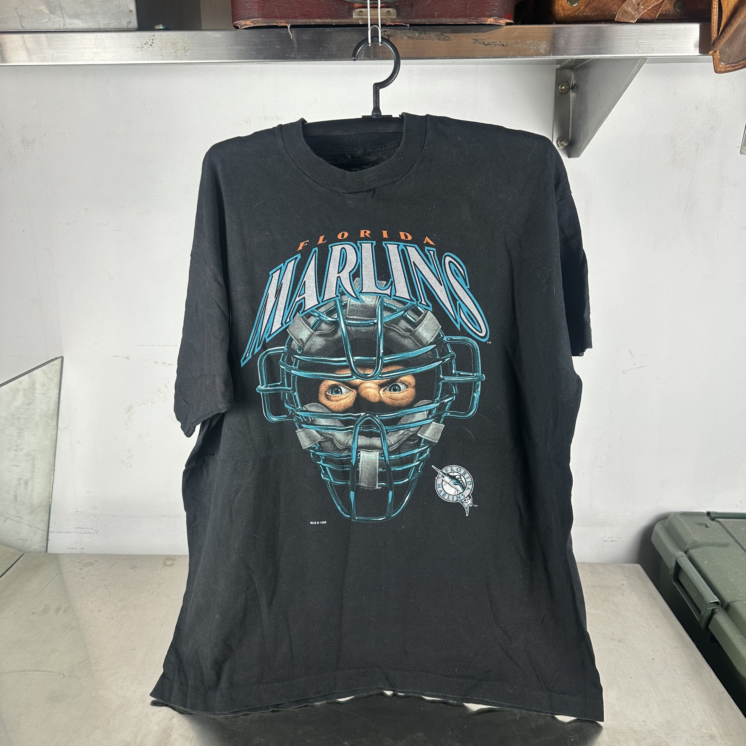 Vintage Vintage 1993 Florida Marlins Baseball MLB Salem T-shirt Size US XL / EU 56 / 4 - 1 Thumbnail