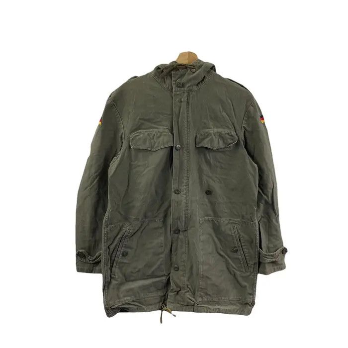 Vintage Vtg 1982 FEUCHTER RINGELAI GERMAN Army Trench Coat Size US L / EU 52-54 / 3 - 1 Thumbnail