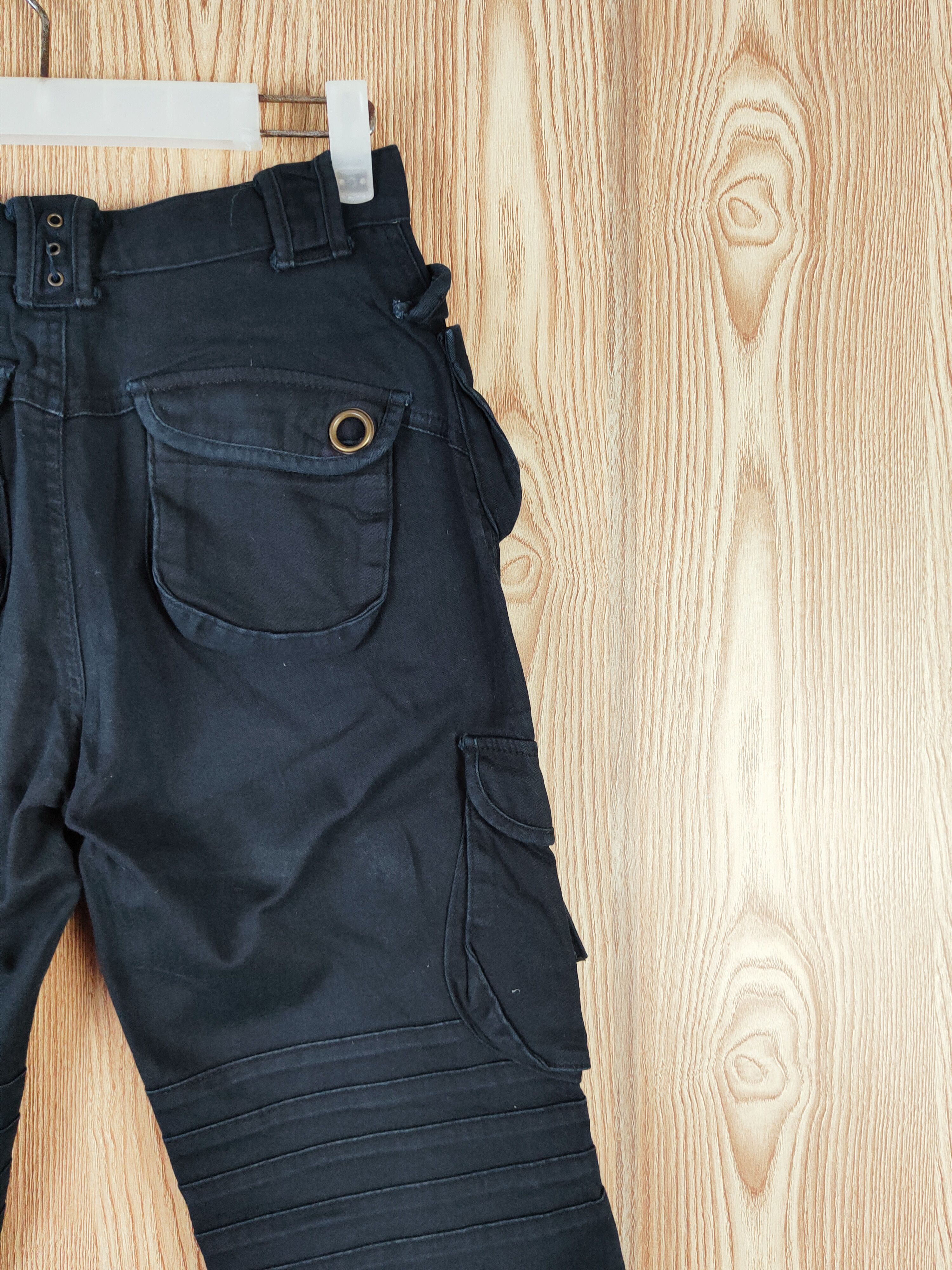 Japanese Brand DL Fre.s.cute Black Multipocket Tactical Cargo Pants #W193 Size US 26 / EU 42 - 10 Thumbnail