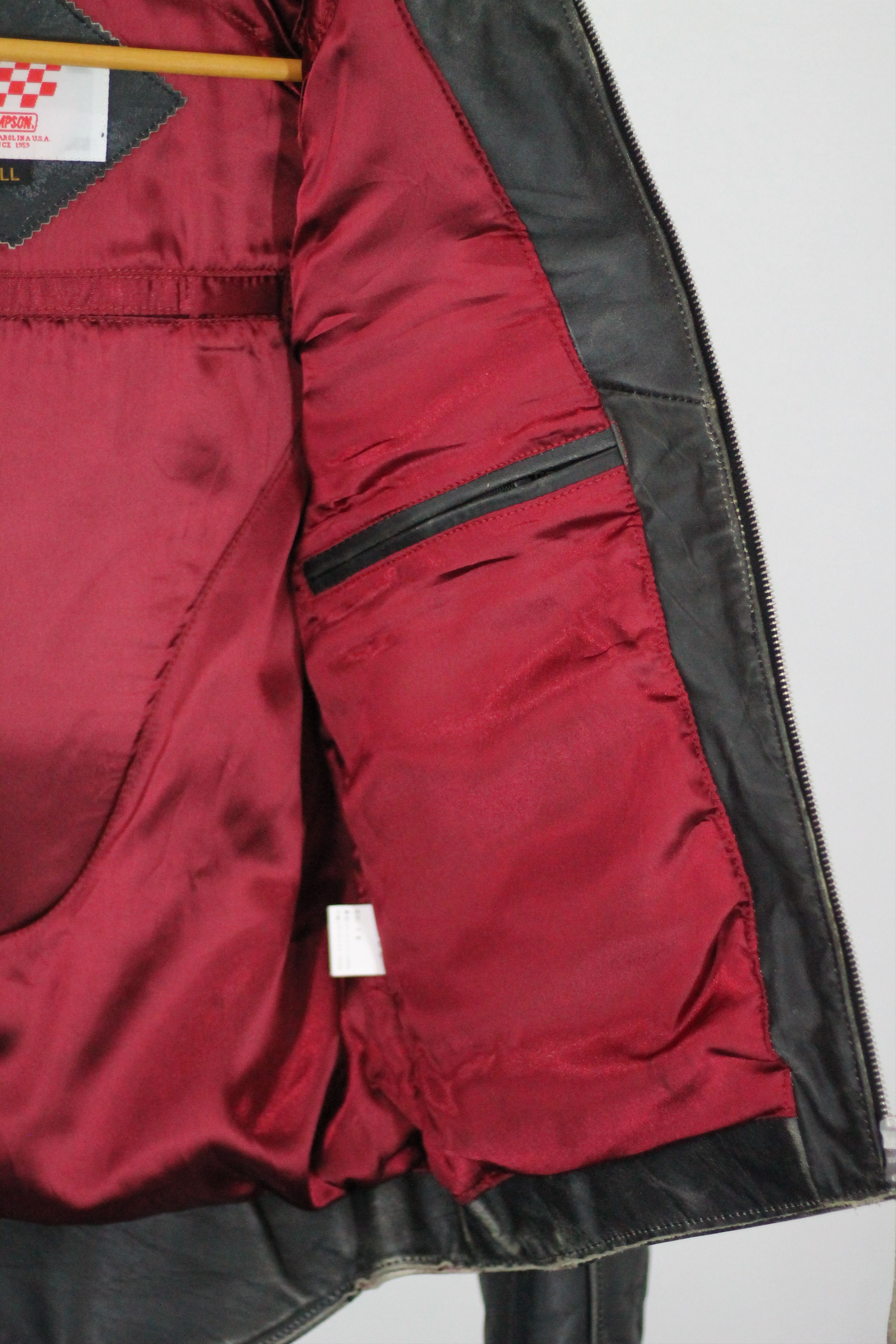 Vintage RARE! Vintage SIMPSON Leather Jacket Removable Fur Collar. Size US L / EU 52-54 / 3 - 17 Thumbnail