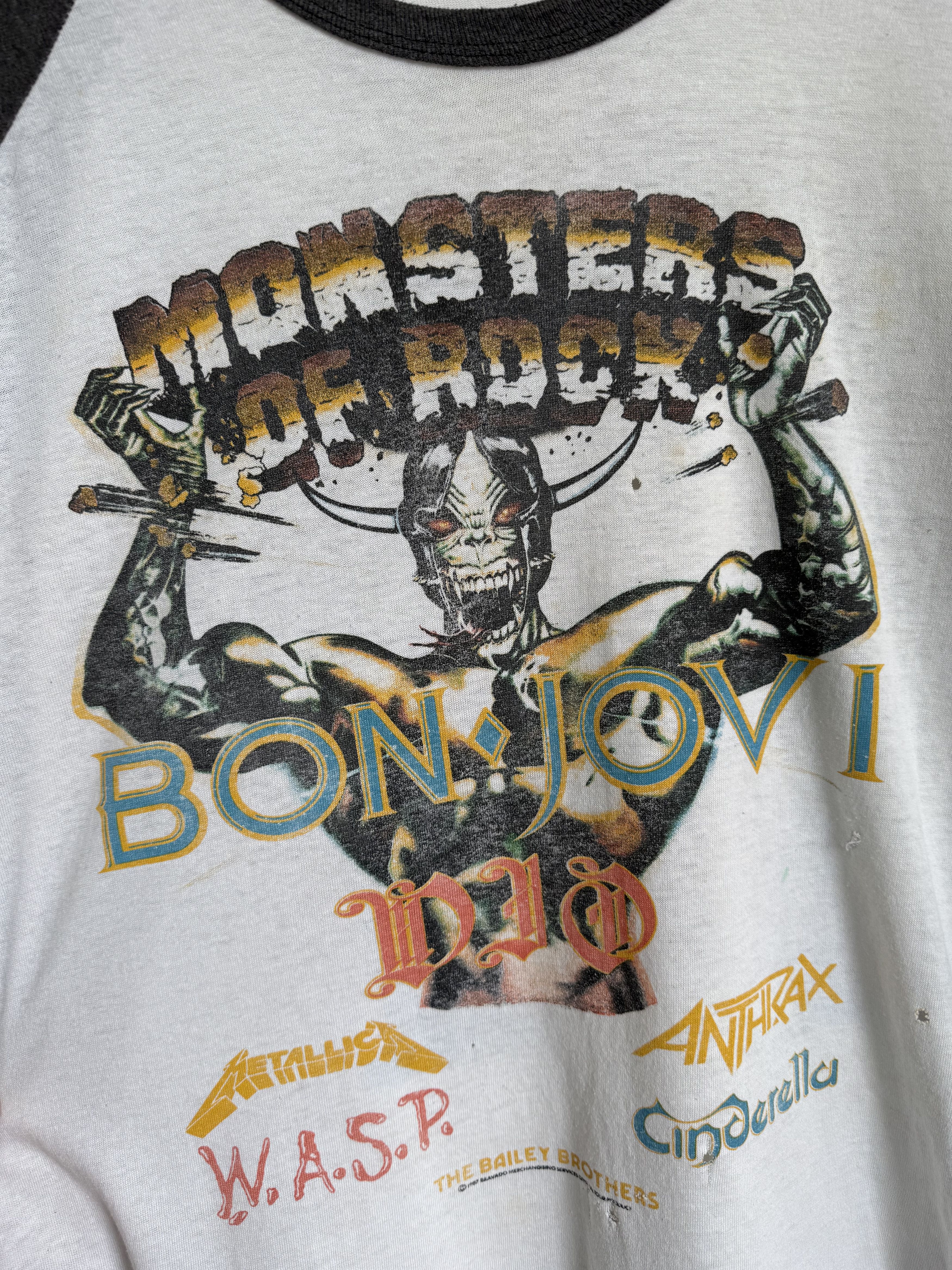 Band Tees Vintage 1987 Monsters of Rock Bon Jovi long sleeve t-shirt Size US L / EU 52-54 / 3 - 2 Thumbnail