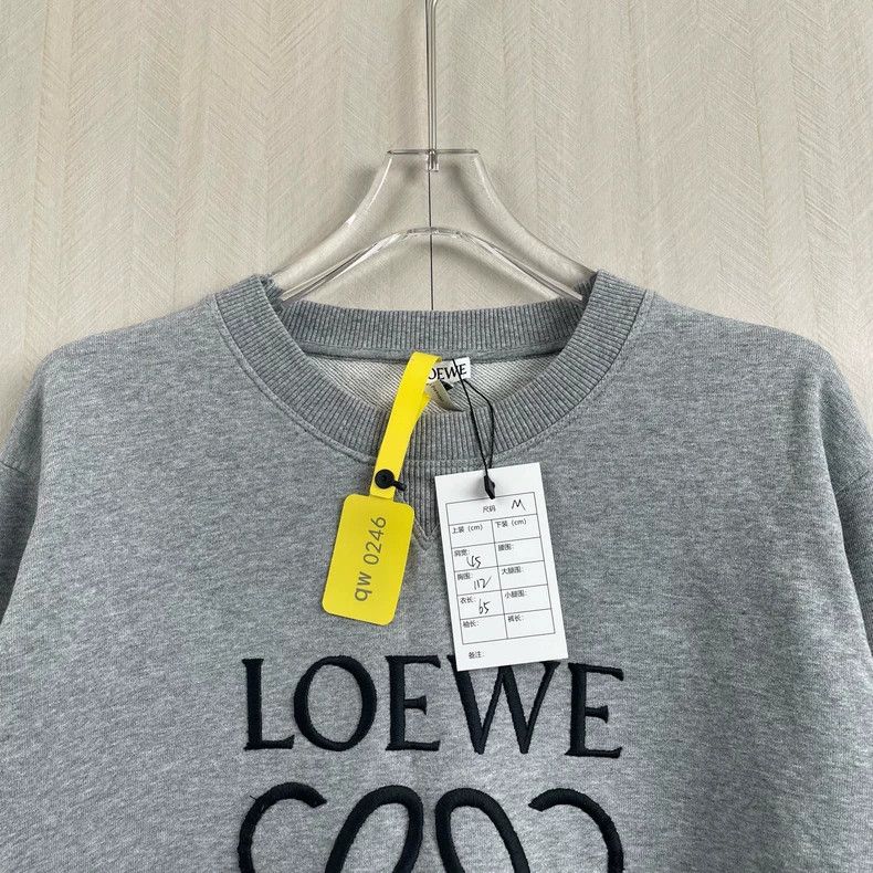Loewe Loewe Classic gray embroidered logo hoodie Size M / US 6-8 / IT 42-44 - 2 Thumbnail