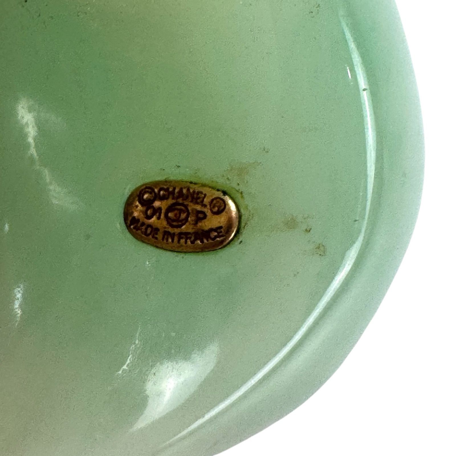 Chanel Chanel CC Faux Jade Ring Size ONE SIZE - 10 Thumbnail
