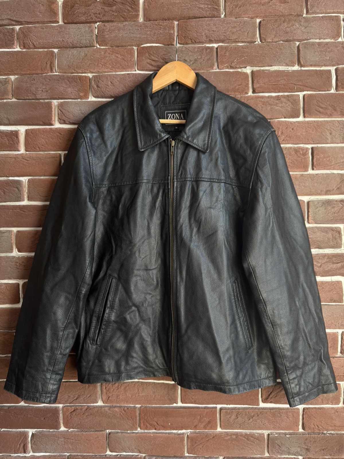 Vintage Genuine Real Leather Jacket High Quality Rock Punk