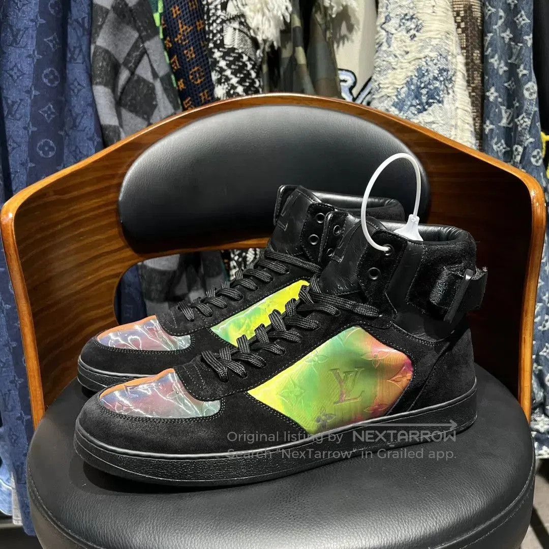Louis Vuitton Black High-Top Sneakers with Colorful Accents. Size US 9 / EU 42 - 1 Thumbnail