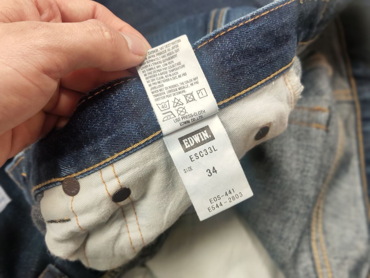 Edwin Vintage Edwin Japan Made Embroidered Selvedge Denim Jeans Size US 34 / EU 50 - 22 Thumbnail