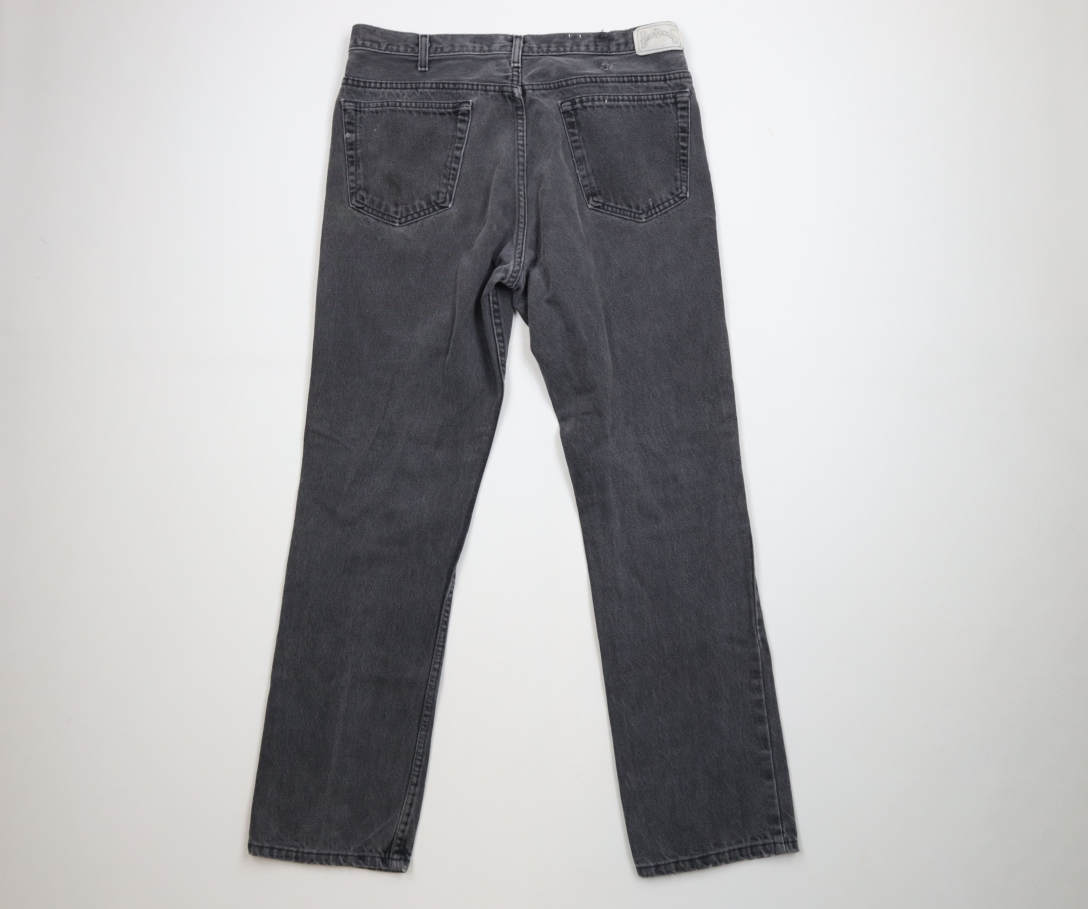 Vintage Vintage 70s Streetwear Straight Leg Denim Jeans Black USA Size US 36 / EU 52 - 12 Thumbnail