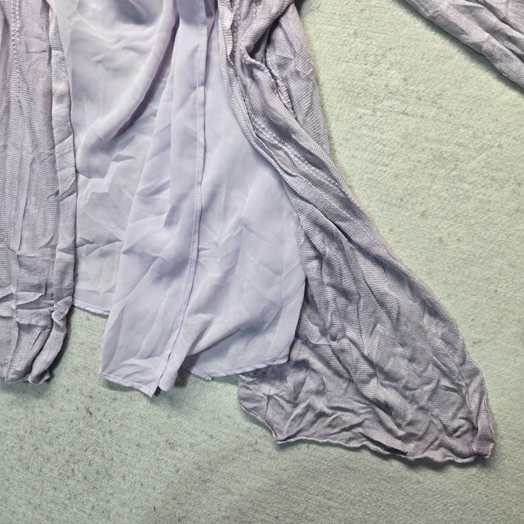 Vera Wang Vera Wang Simply Vera Purple Open Cardigan Double Layer Women's XS Extra Small Cardigan Open Purple Vera Wang Women XS Purple Cardigan Size XS / US 0-2 / IT 36-38 - 5 Thumbnail