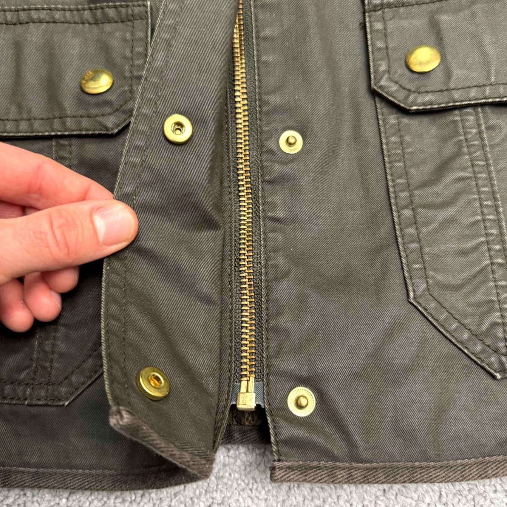 J.Crew J.CREW Parka Jacket Womens Small Green Cotton Snap Casual Field Utility Size S / US 4 / IT 40 - 7 Thumbnail