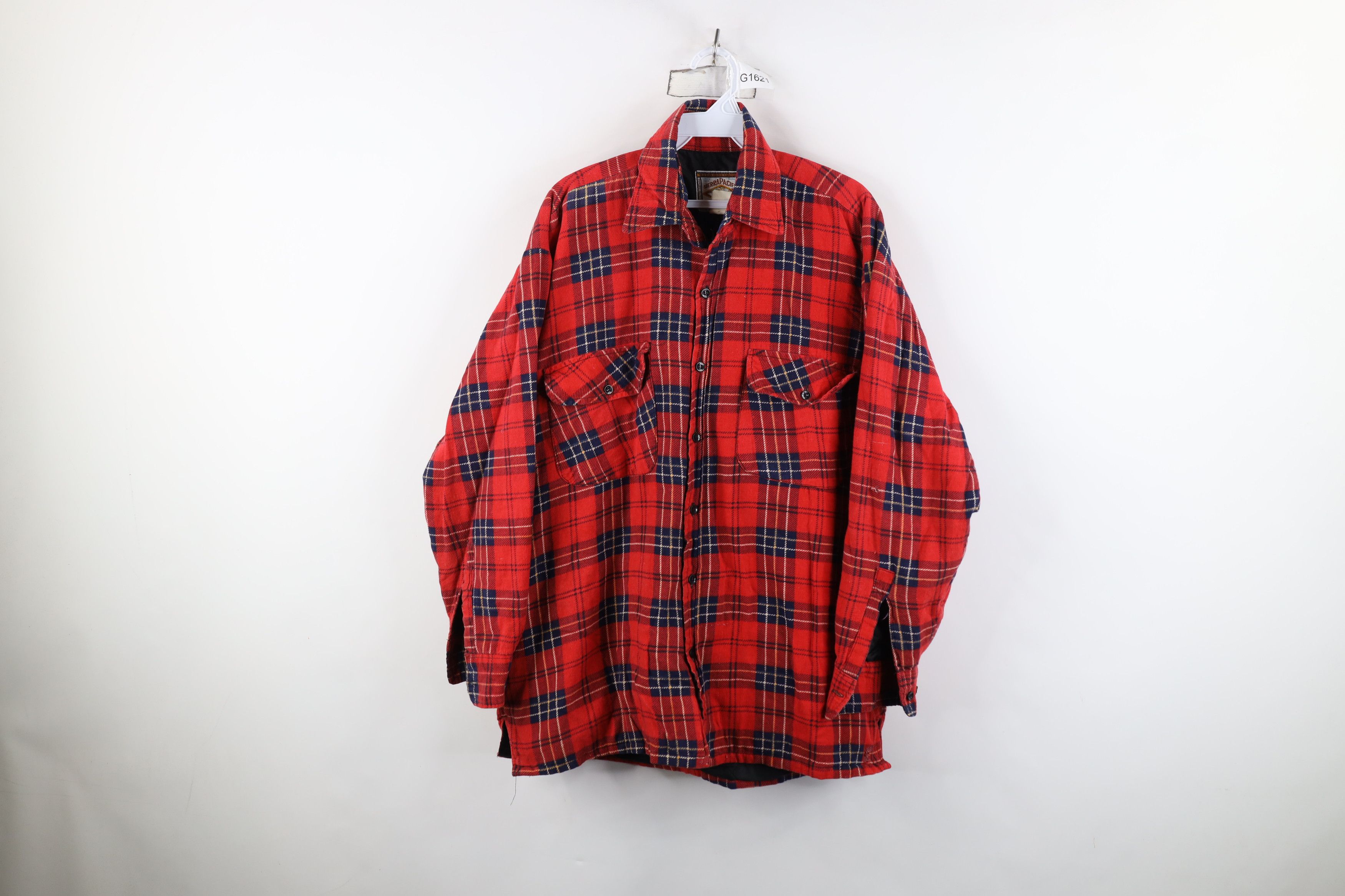 Vintage Vintage 70s 80s Streetwear Flannel Button Shirt Jacket Size US XL / EU 56 / 4 - 1 Thumbnail