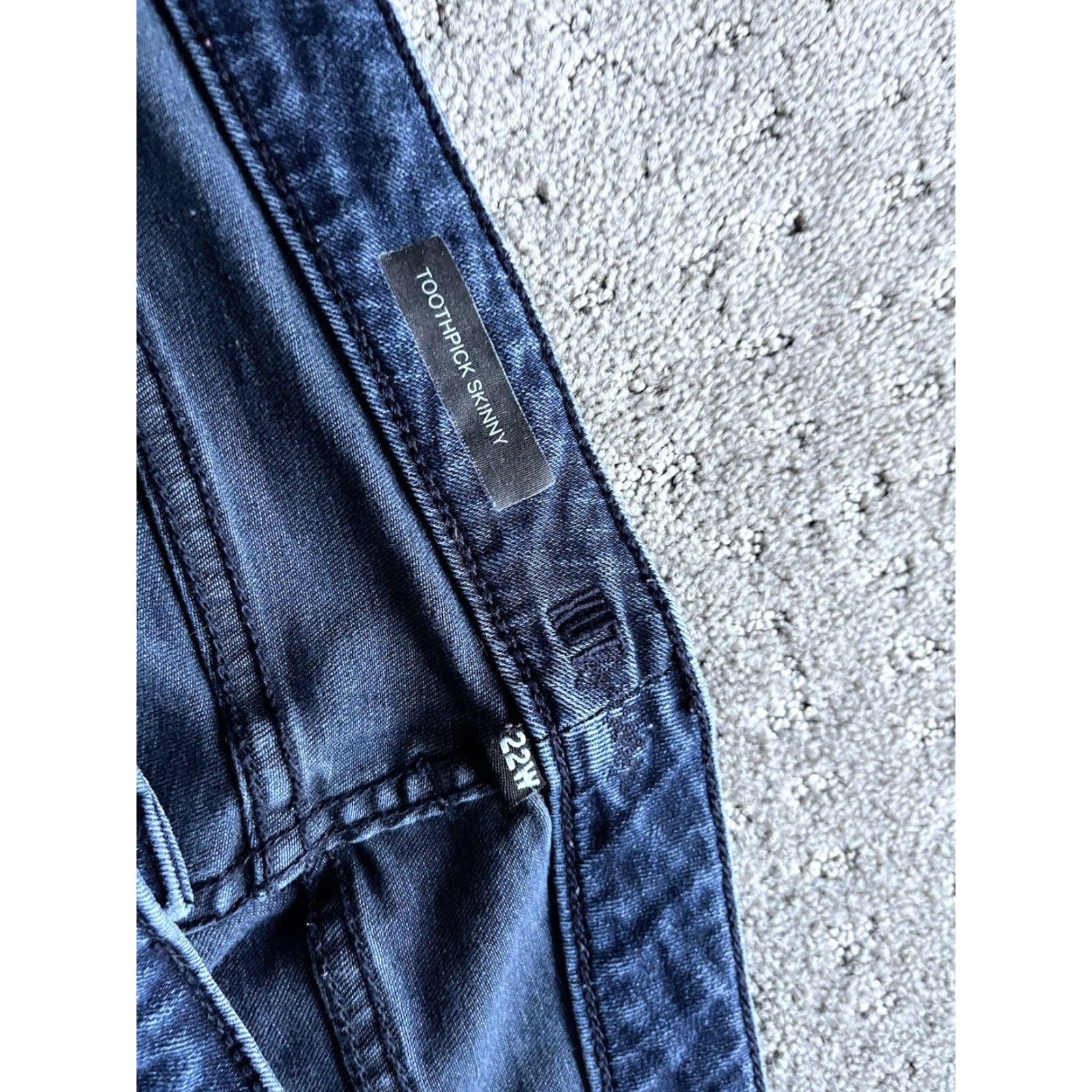 Vintage KUT From the Kloth Jeans Womens 22W Blue High Rise Skinny Dark Wash Stretch Jeans Size 40" / US 18 - 5 Thumbnail