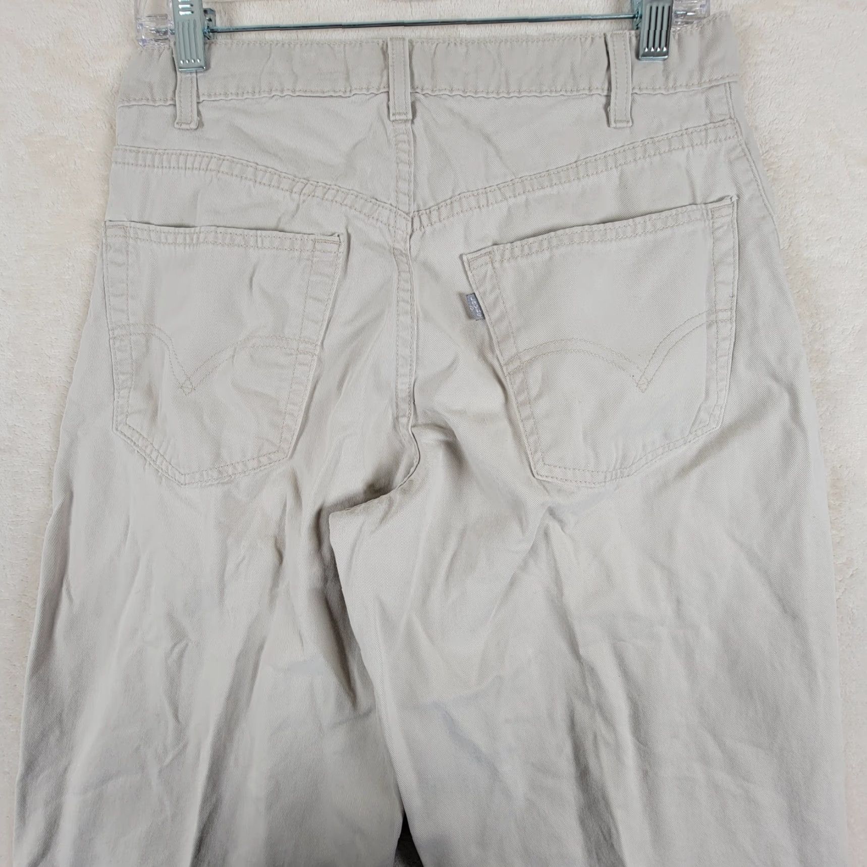 Levi's VINTAGE Levis Silvertab Pants Men 30x32 Beige Cream Straight Carpenter Baggy Jeans Hip Hop Womens? Size US 30 / EU 46 - 5 Thumbnail