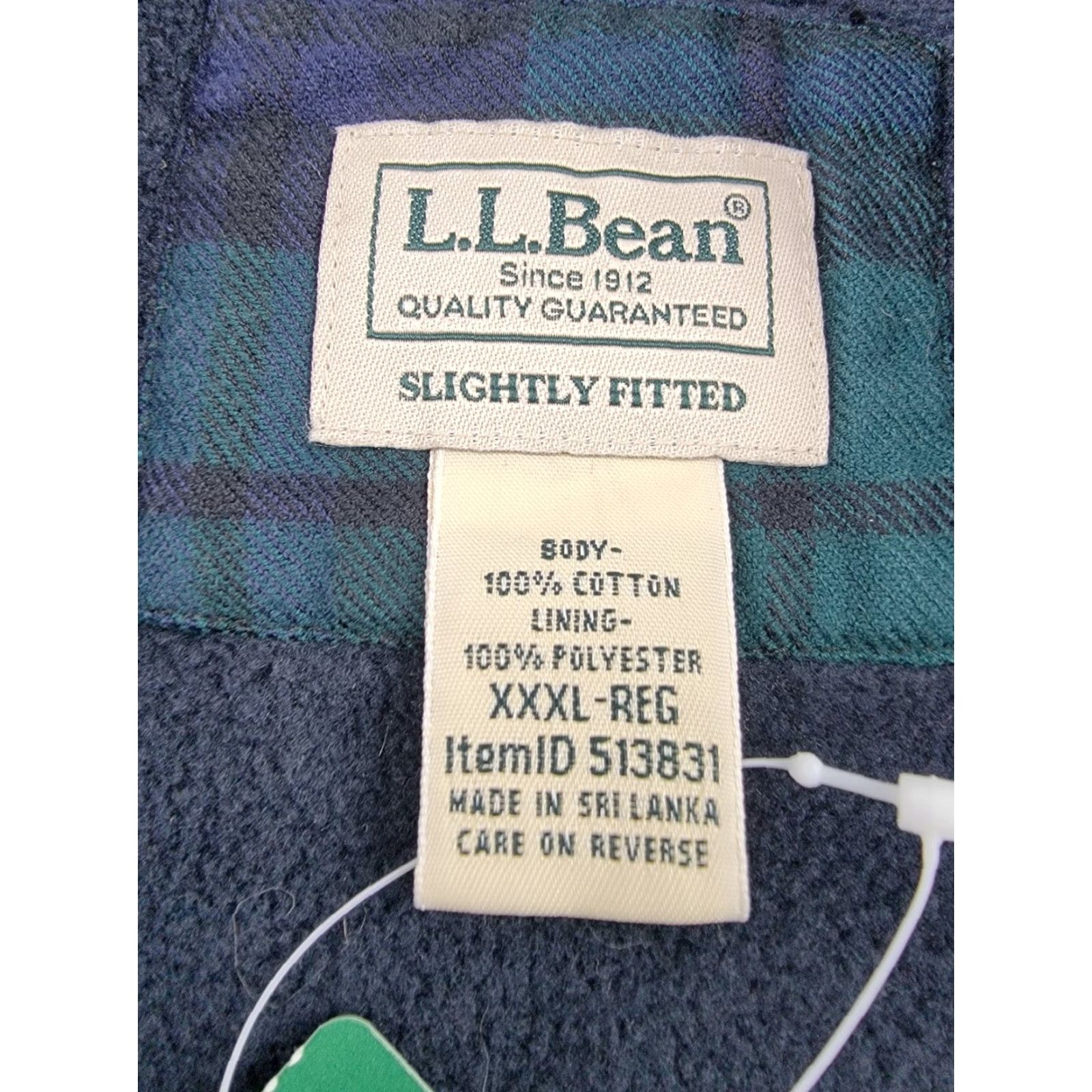 Vintage VINTAGE LL Bean Shirt Mens 3XL Green Blue Plaid Fleece Lined Hooded Snap Front Flannel Size US XXL / EU 58 / 5 - 3 Thumbnail